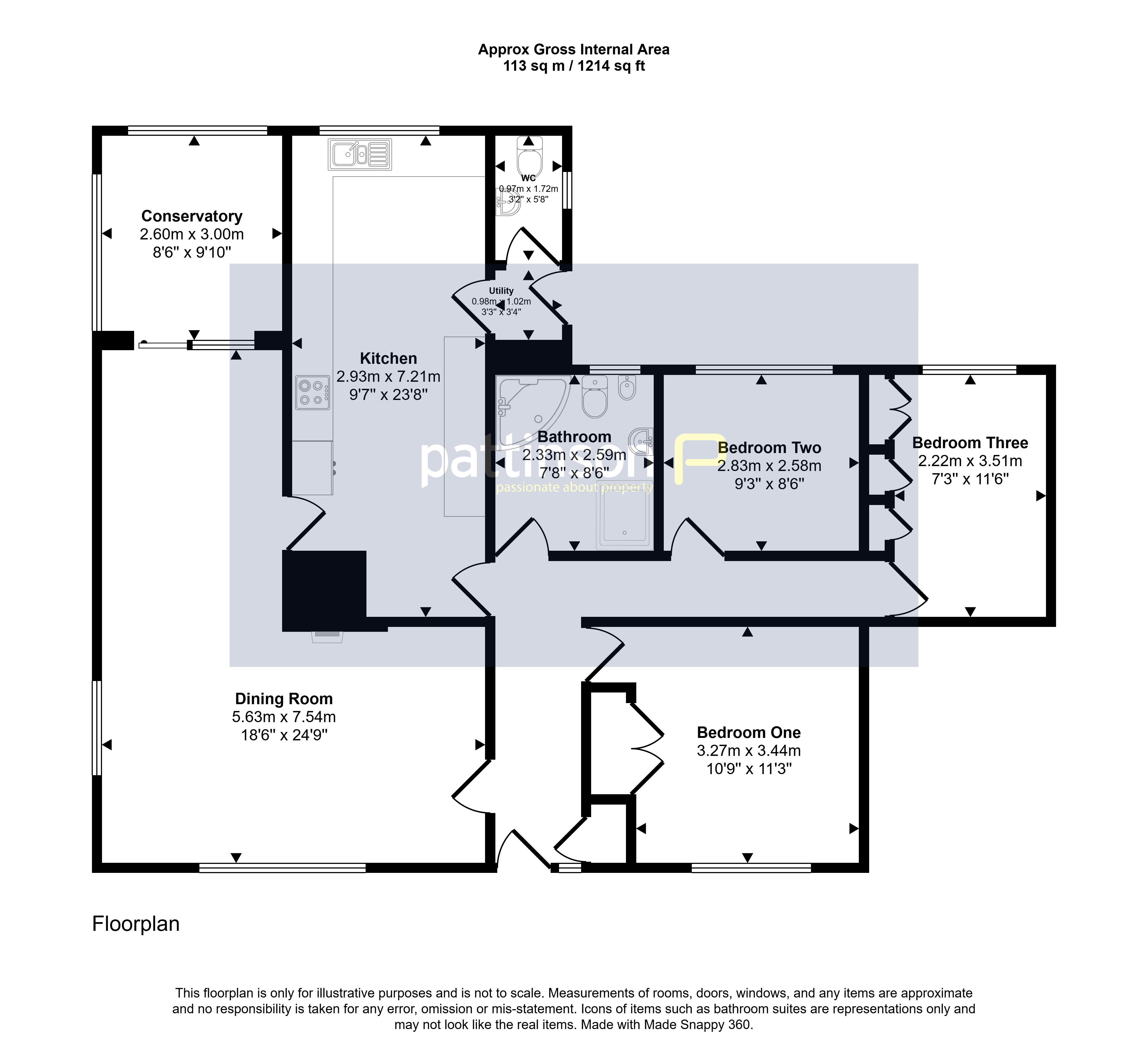 Troutbeck, Mile Road, Morpeth floorplan