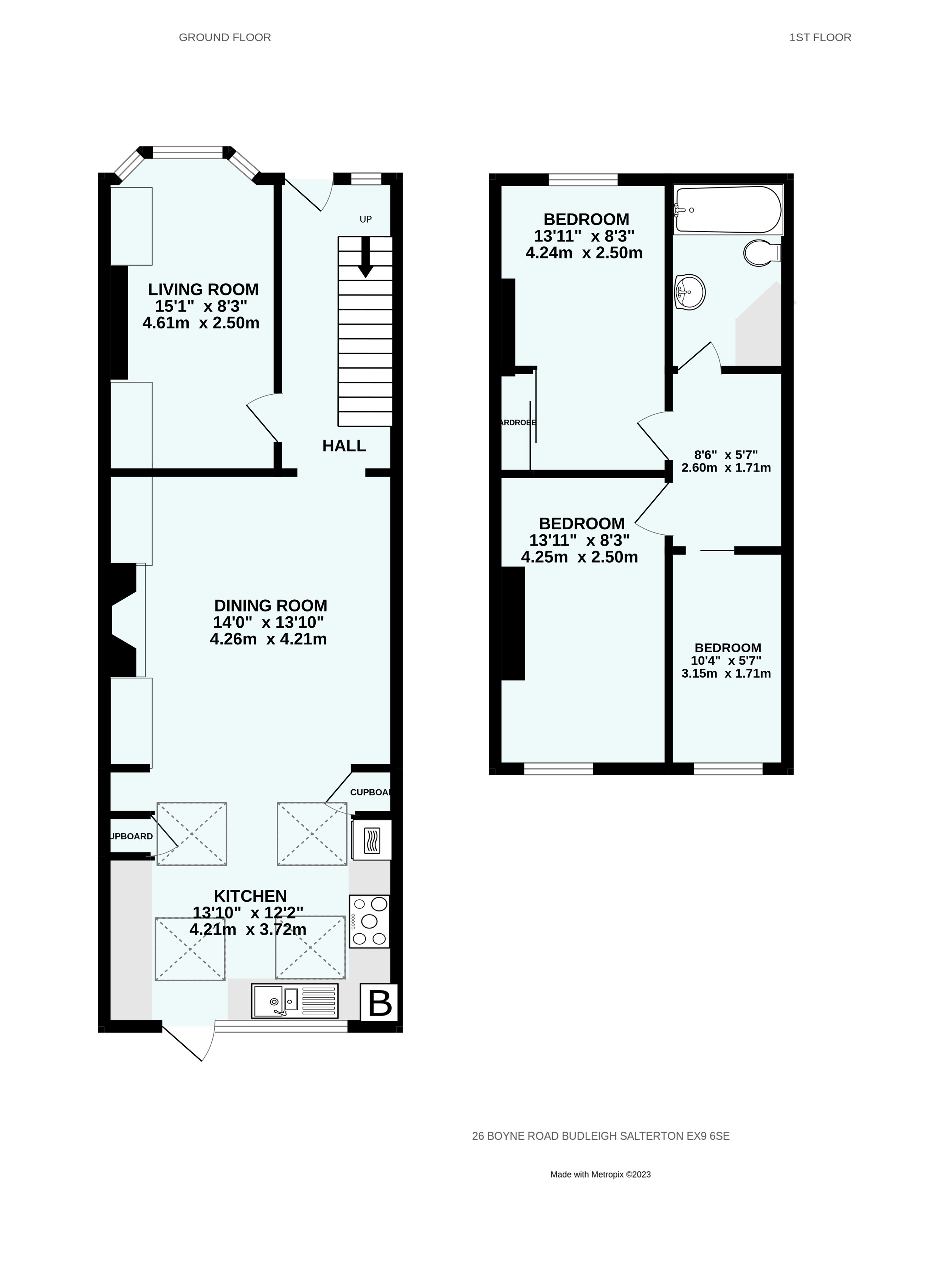 Boyne Road, Budleigh Salterton, Devon EX9, 3 bedroom terraced house for