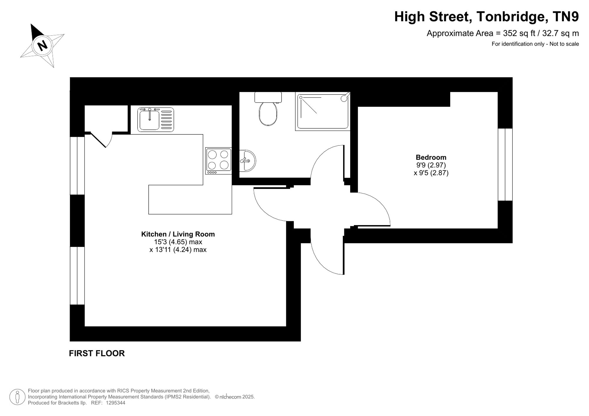 Flat 1, 10 Kinnings Row, Tonbridge, Tonbridge floorplan