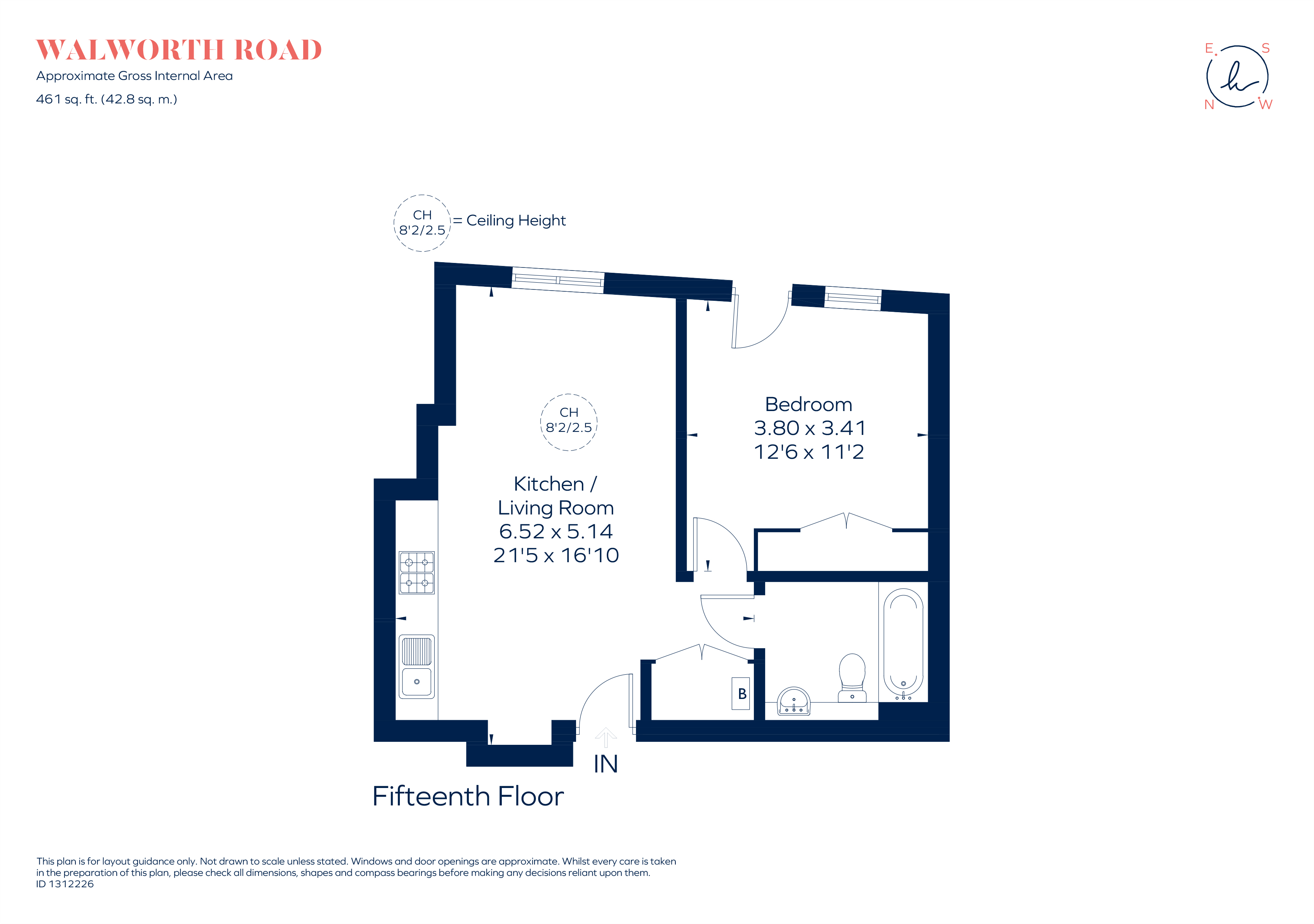 Apartment 1506, 8, Walworth Road, London floorplan
