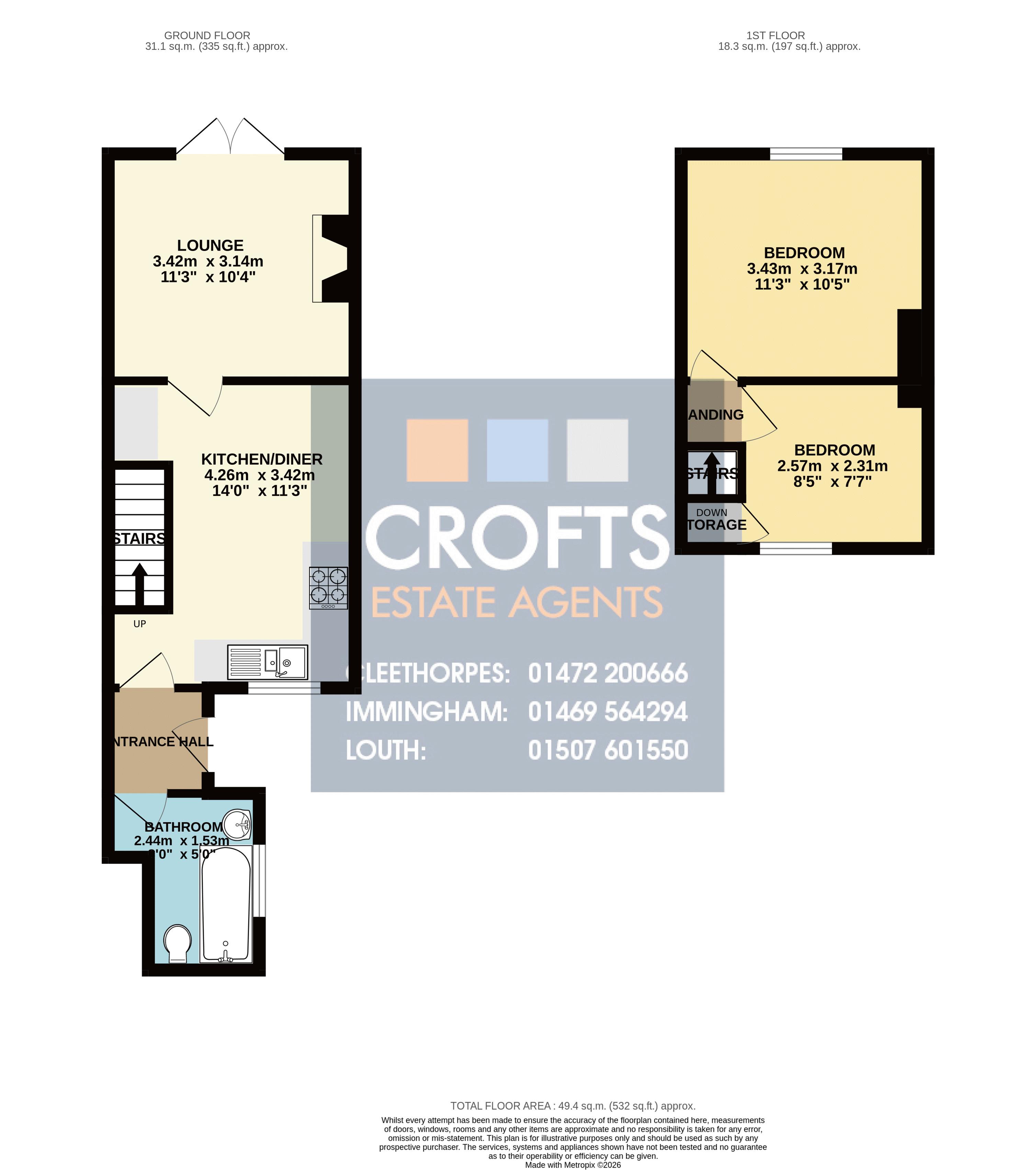 34, Grimsby Road, Louth floorplan