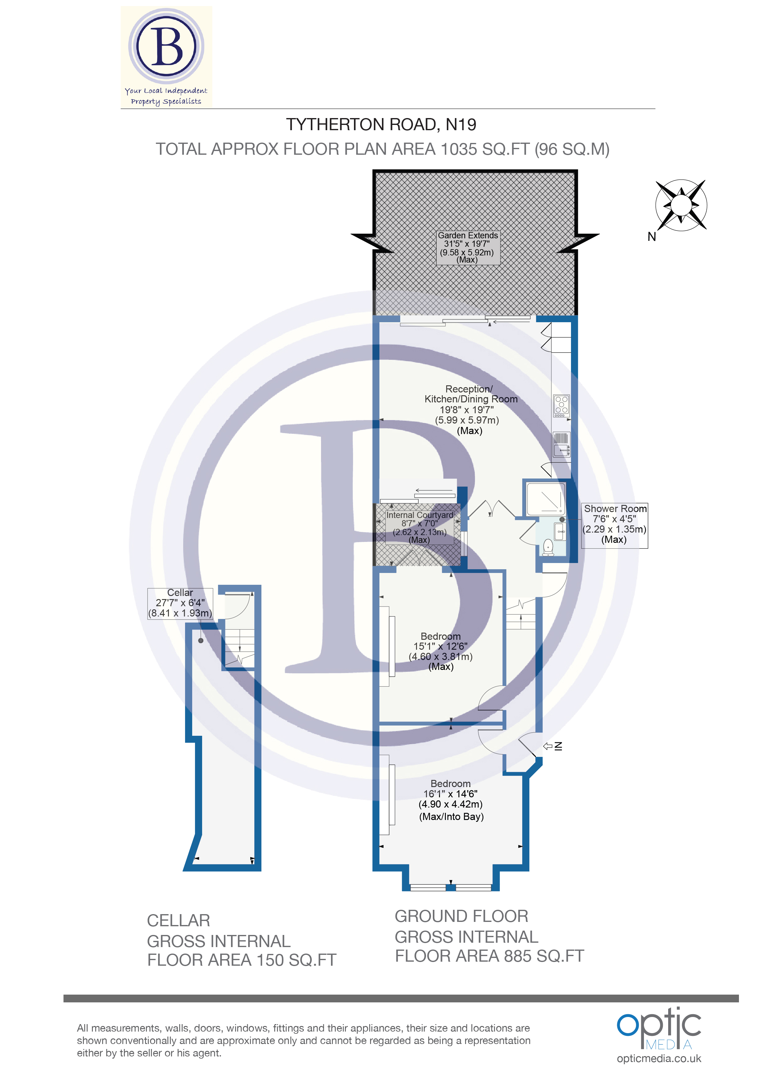 43a, Tytherton Road, London floorplan