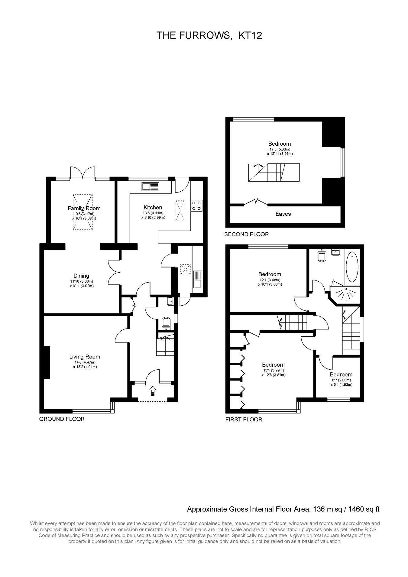17, The Furrows, Walton-on-Thames floorplan