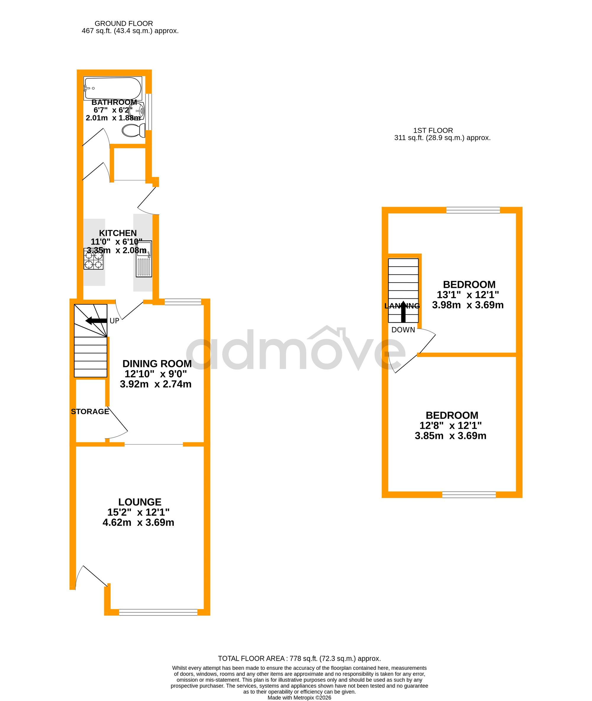 49 Ripley Street, Warrington floorplan