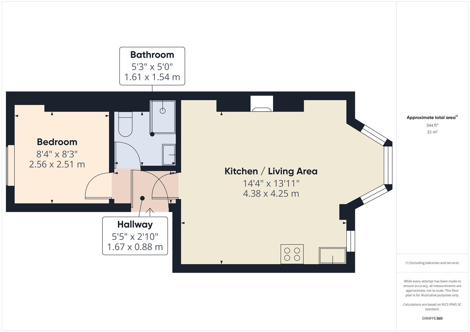 Flat 5, 16, Lower Rock Gardens, Brighton floorplan