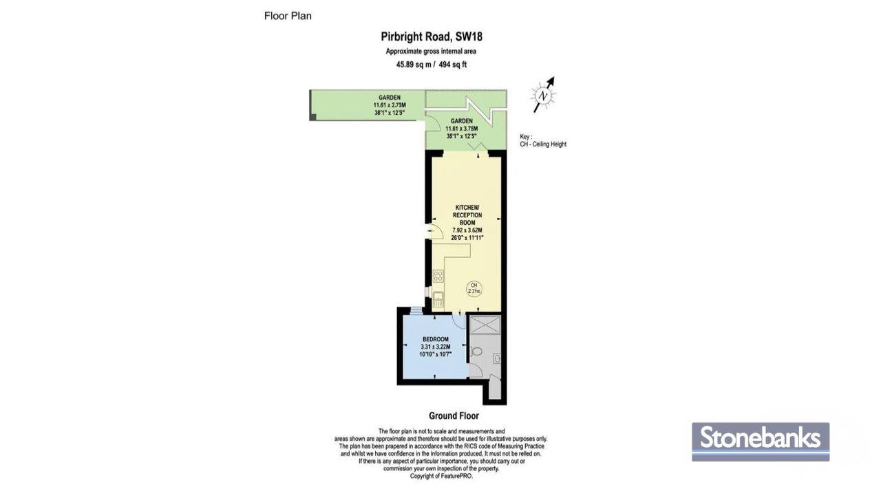 98b, Pirbright Road, London floorplan