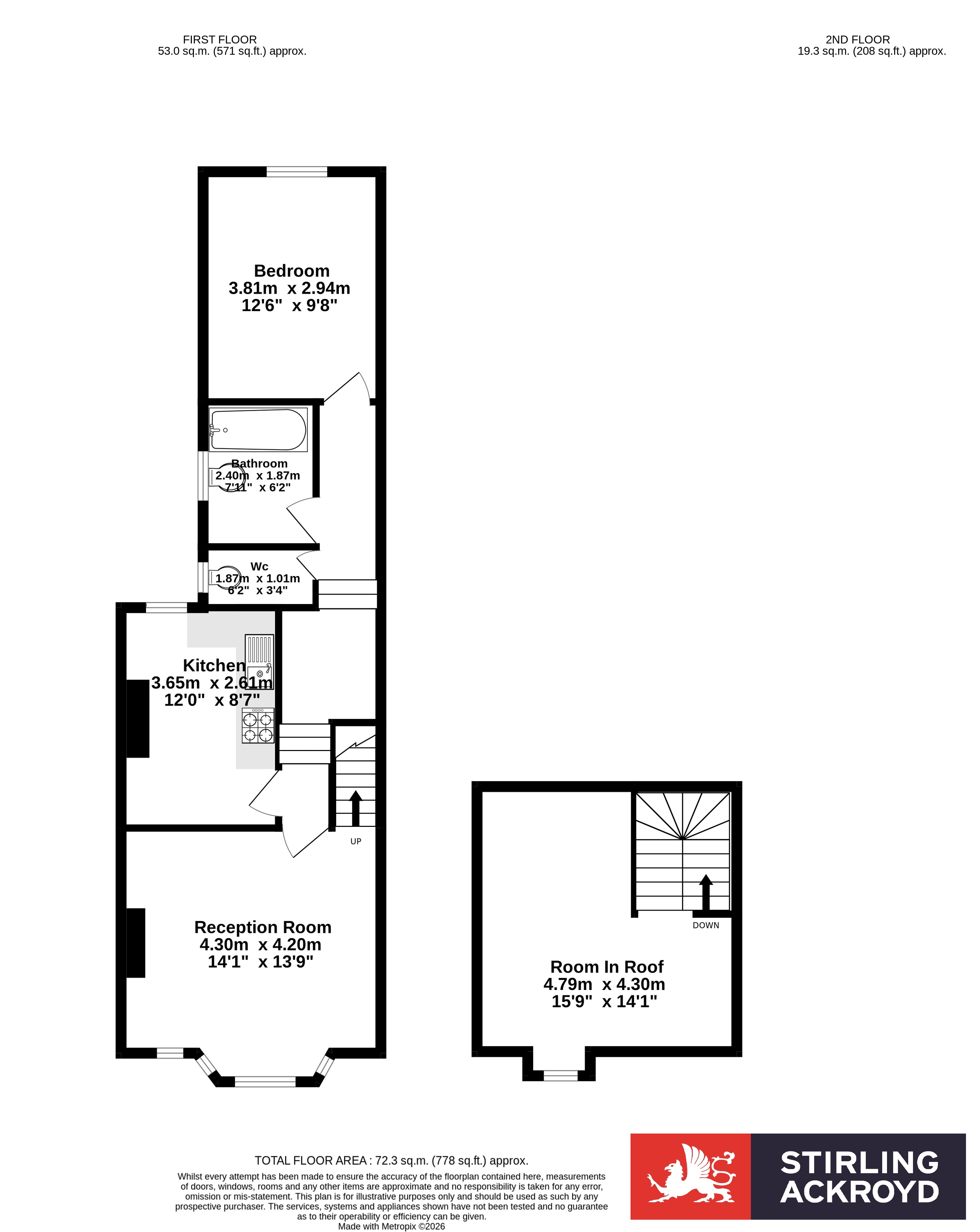 8a, Lower Addiscombe Road, Croydon floorplan
