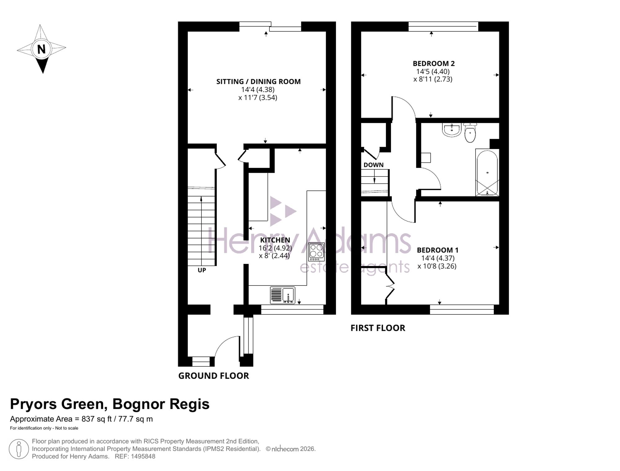 14 Pryors Green, Bognor Regis floorplan