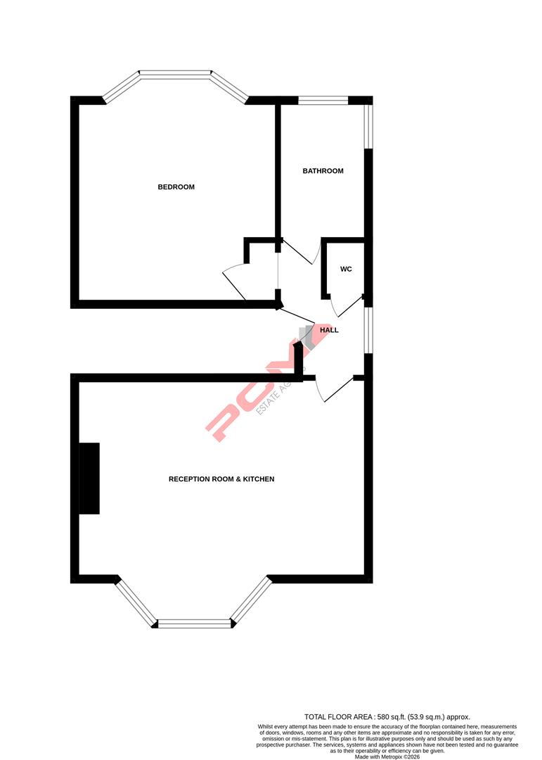 Flat 2, 129, Milward Road, Hastings floorplan