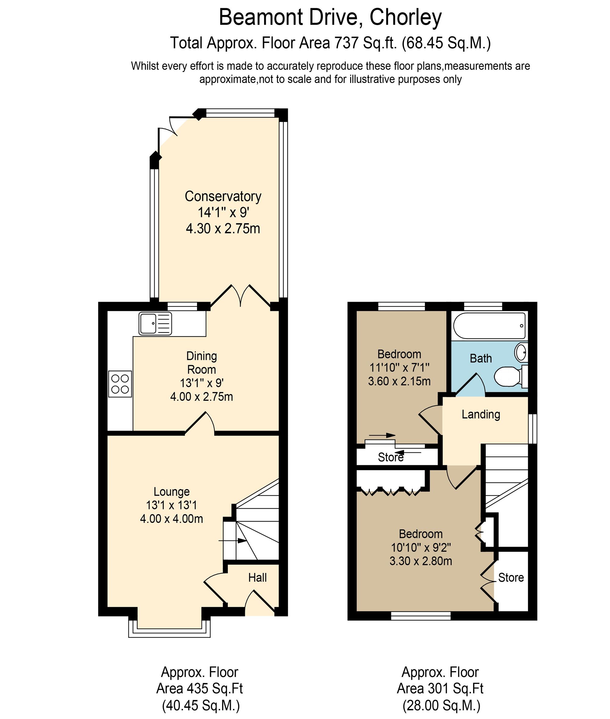 53 Beamont Drive, Preston floorplan