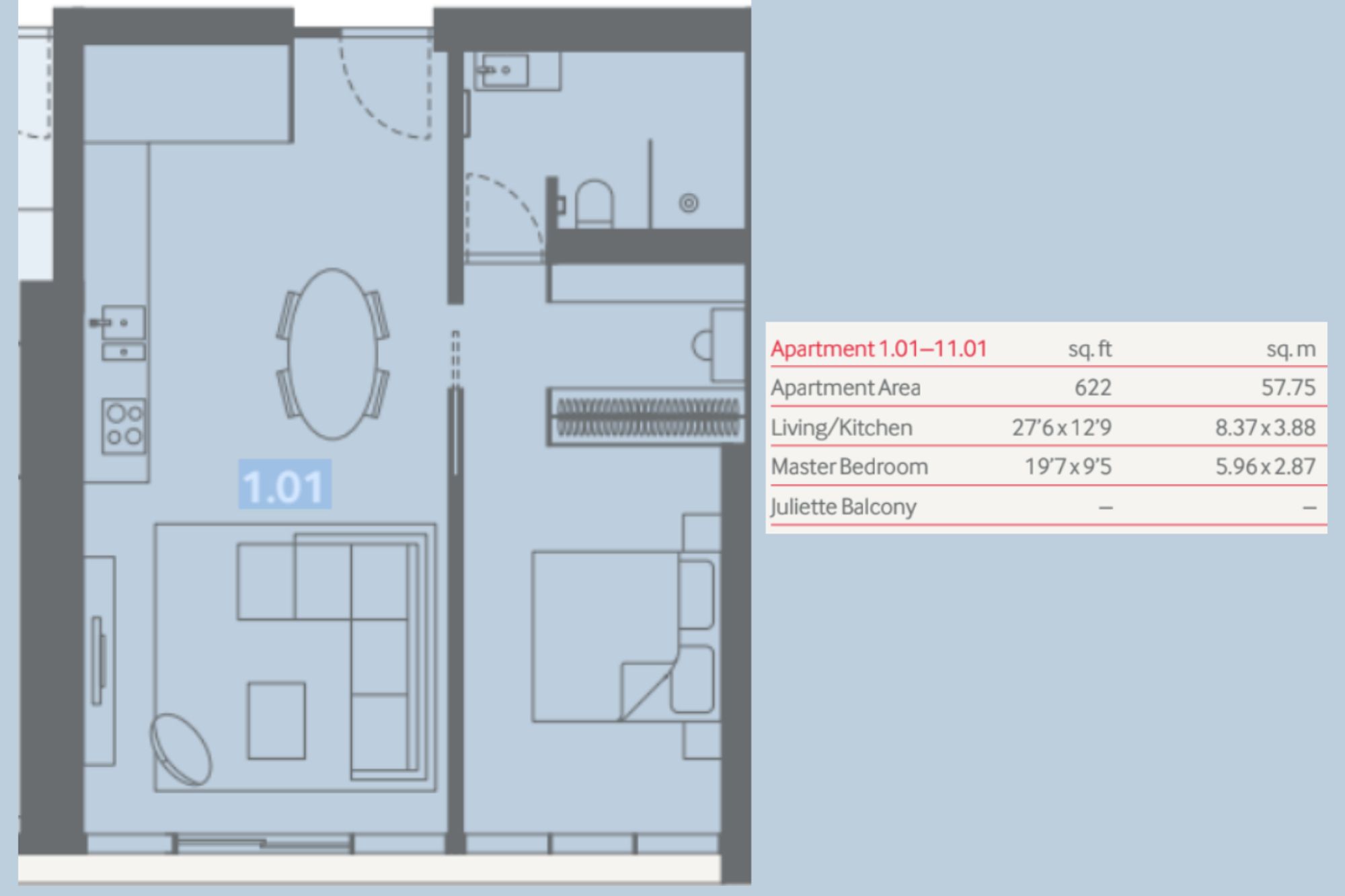 701 10 Park Drive 10 Park Dr, London floorplan