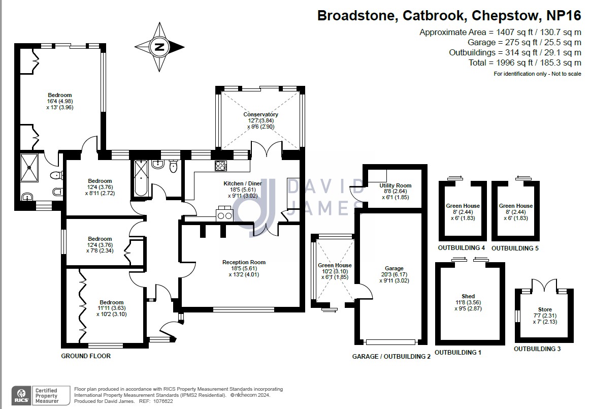 Broadstone, Catbrook, Monmouth, Monmouthshire NP16, 3 bedroom bungalow