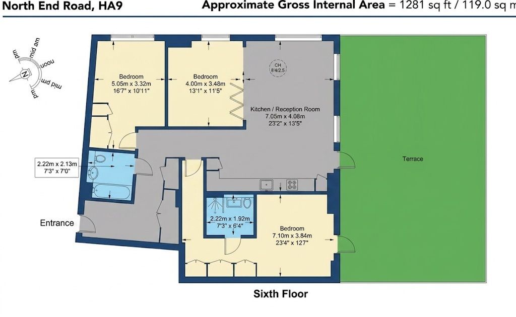 Flat 25, Dunn House, Wembley floorplan