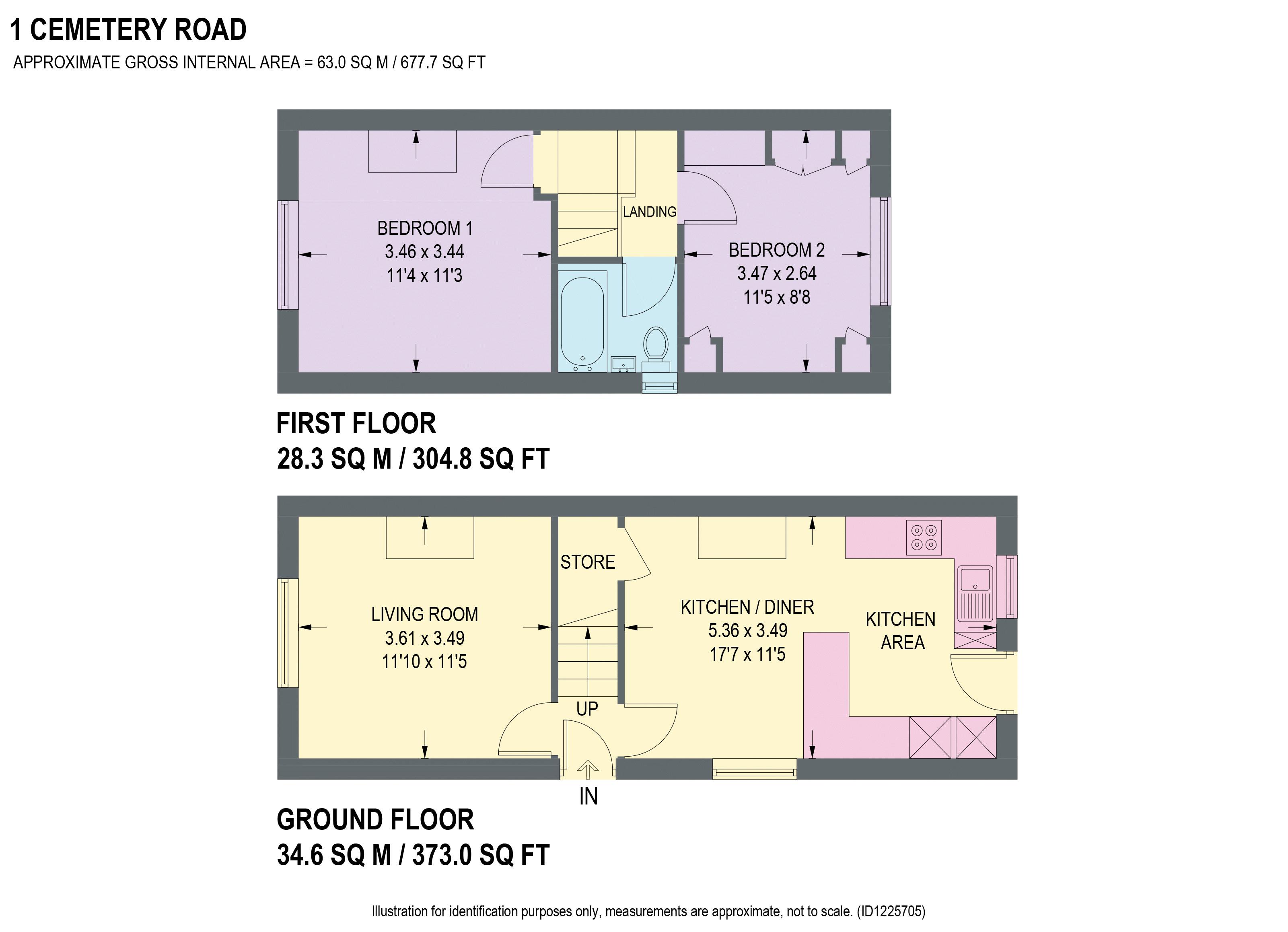 1, Cemetery Road, Chesterfield floorplan