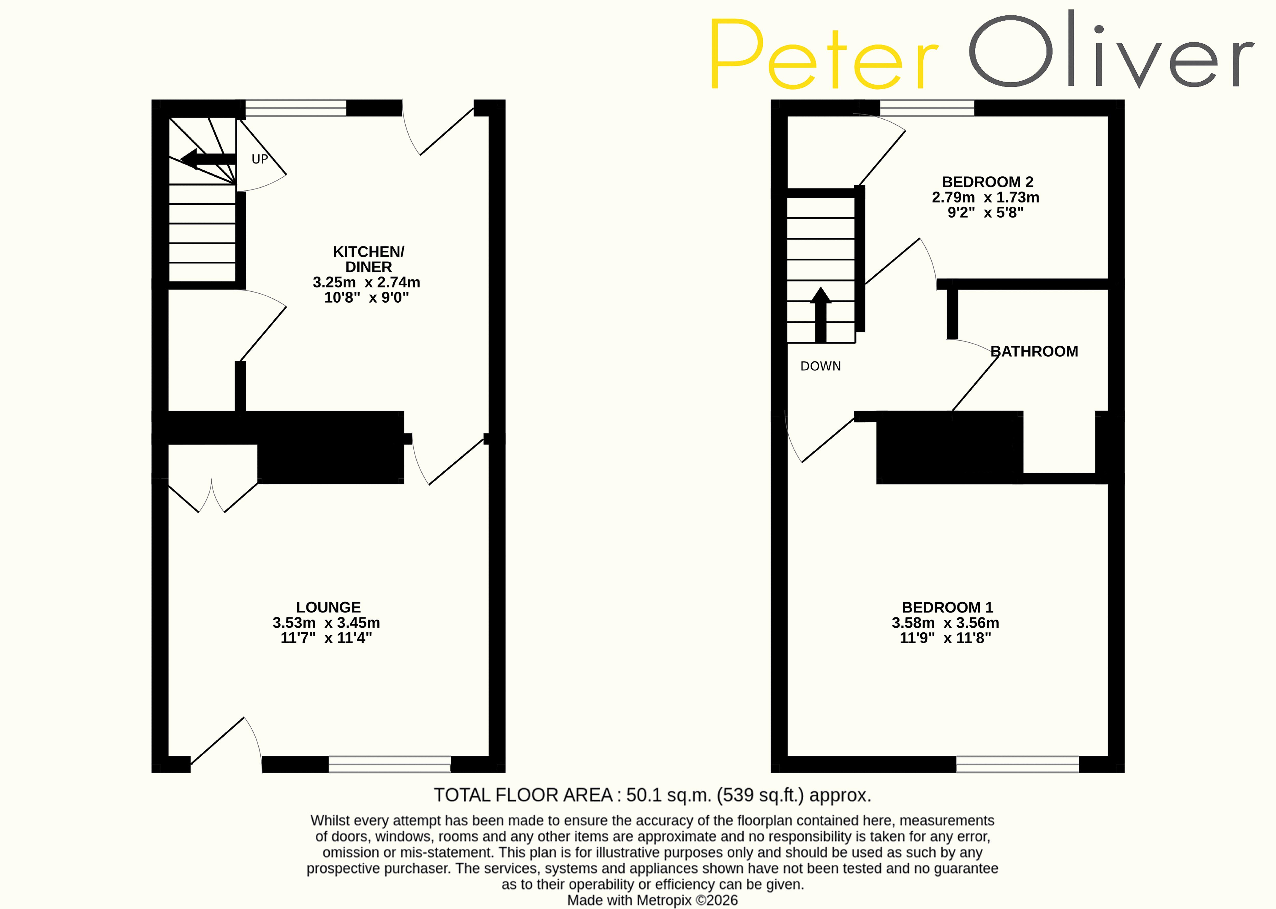2 Rose Cottages, High Street, Burwash floorplan
