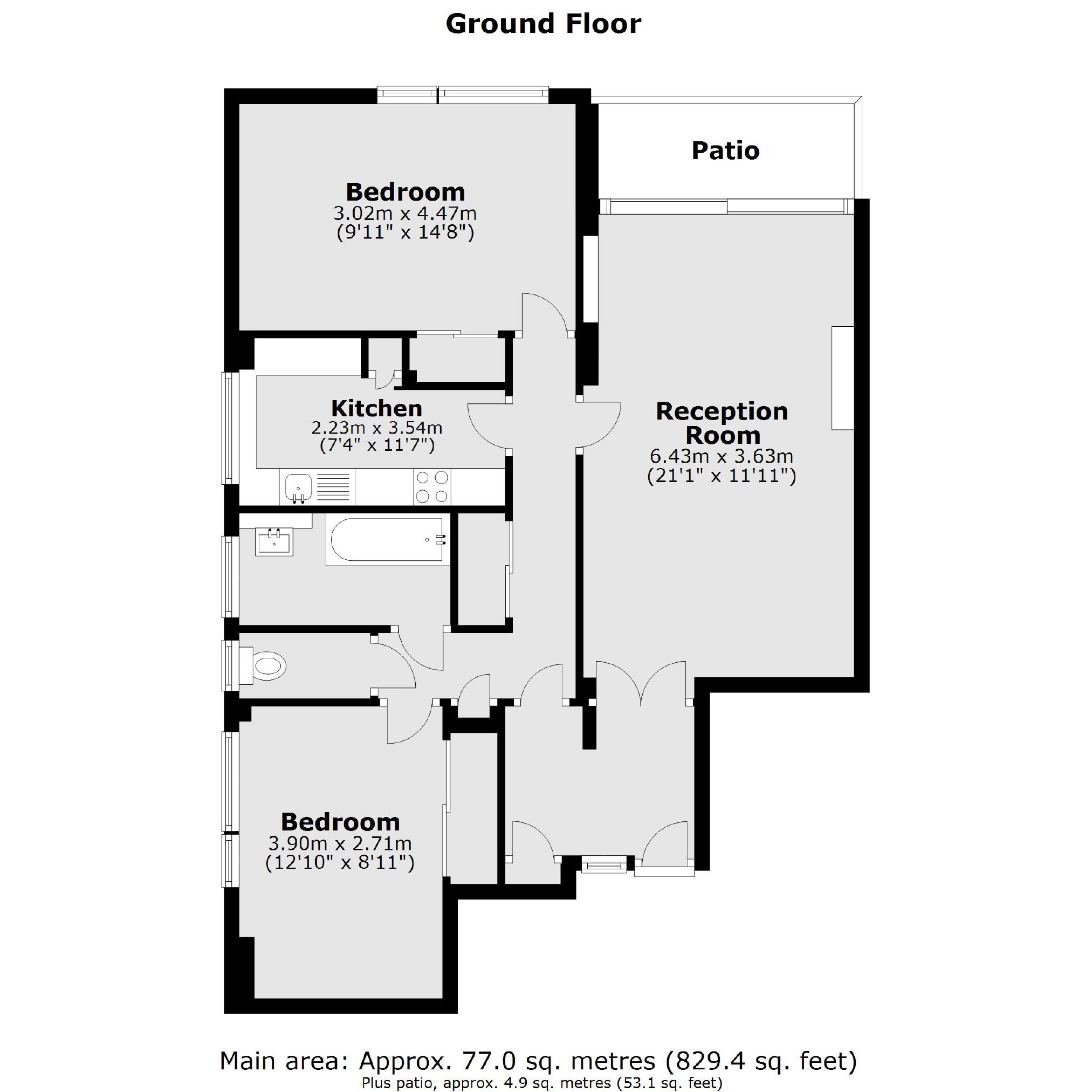 Albany Park Road, Kingston Upon Thames KT2, 2 bedroom flat for sale