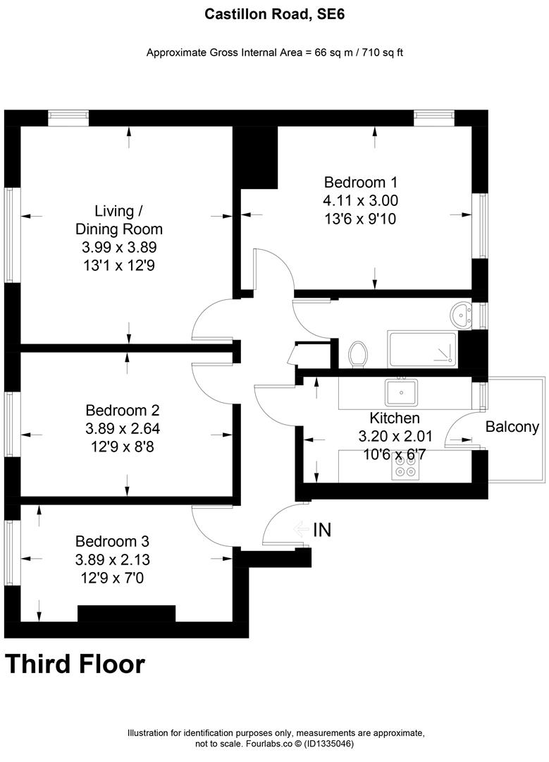 57, Castillon Road, London floorplan