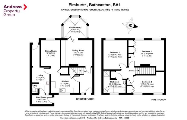 3 Bedrooms Terraced house for sale in Elmhurst Estate, Batheaston, Bath BA1