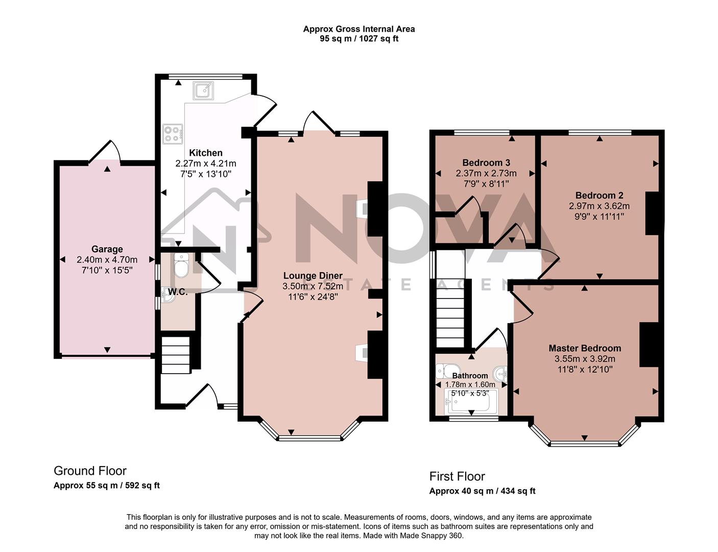 St. Michaels Crescent, Luton floorplan