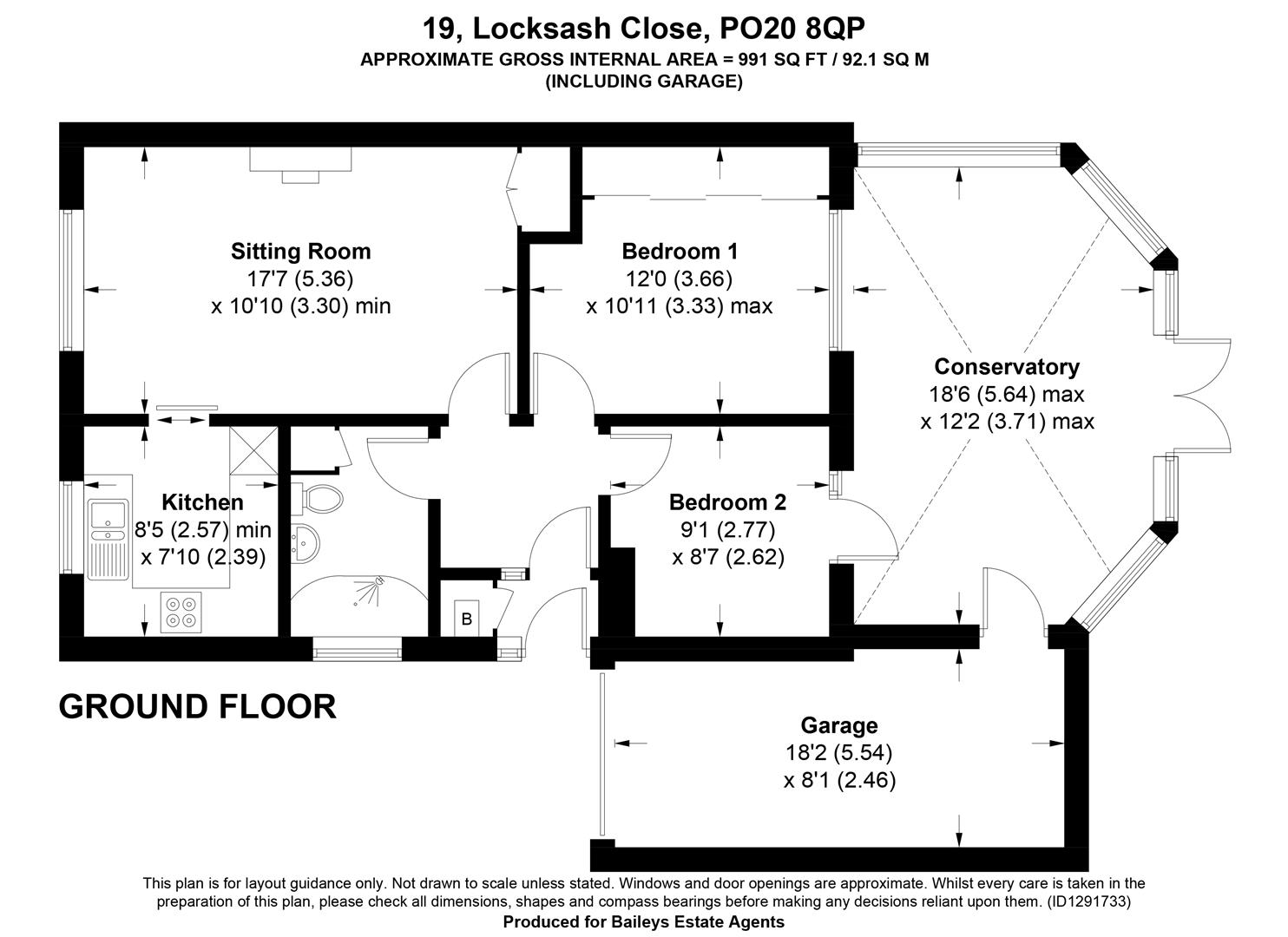 19, Locksash Close, Nr Chichester floorplan