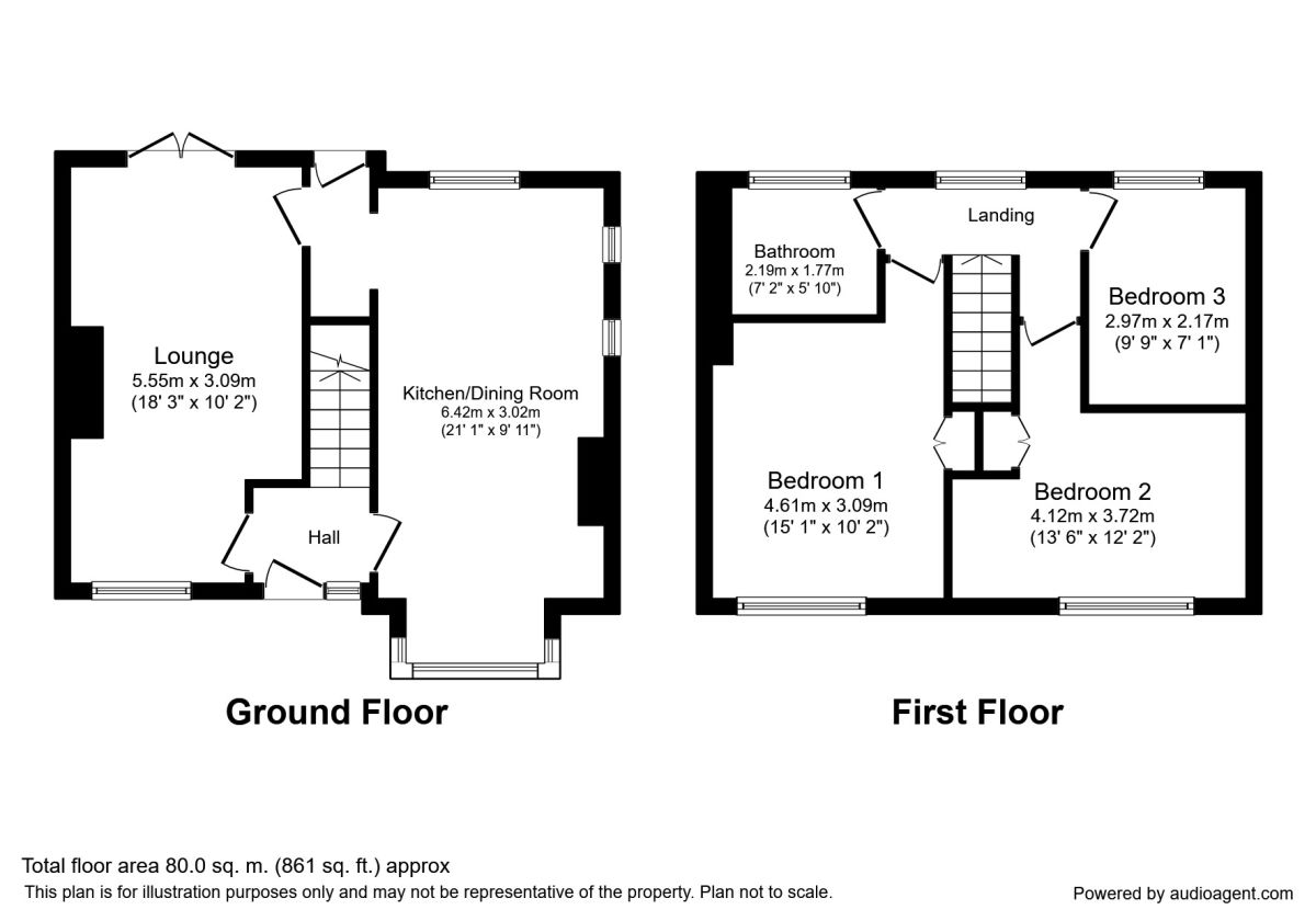 3 Bedrooms Semi-detached house to rent in Darklands Road, Swadlincote DE11