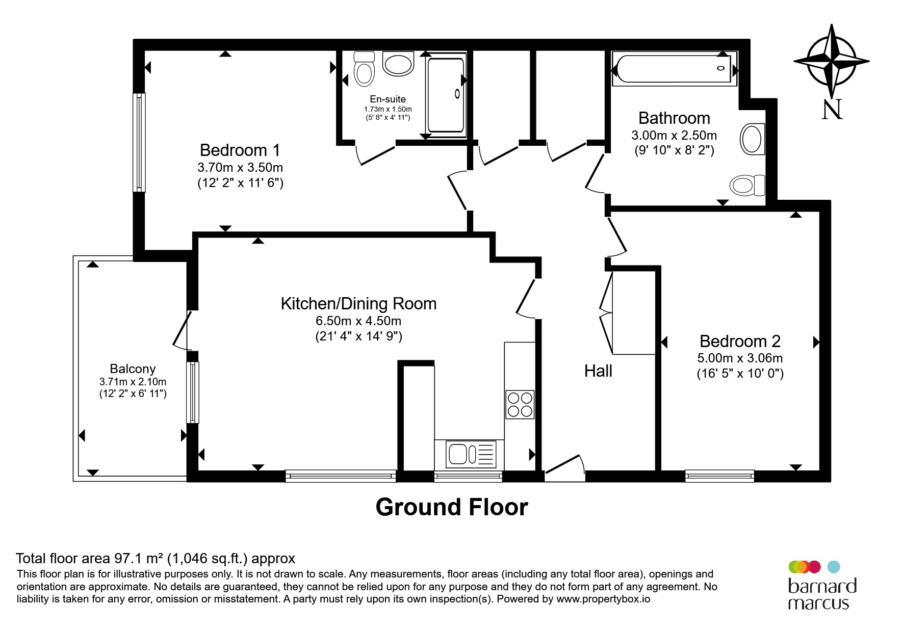Flat 1, Myers Court, Reynard Way, Brentford floorplan