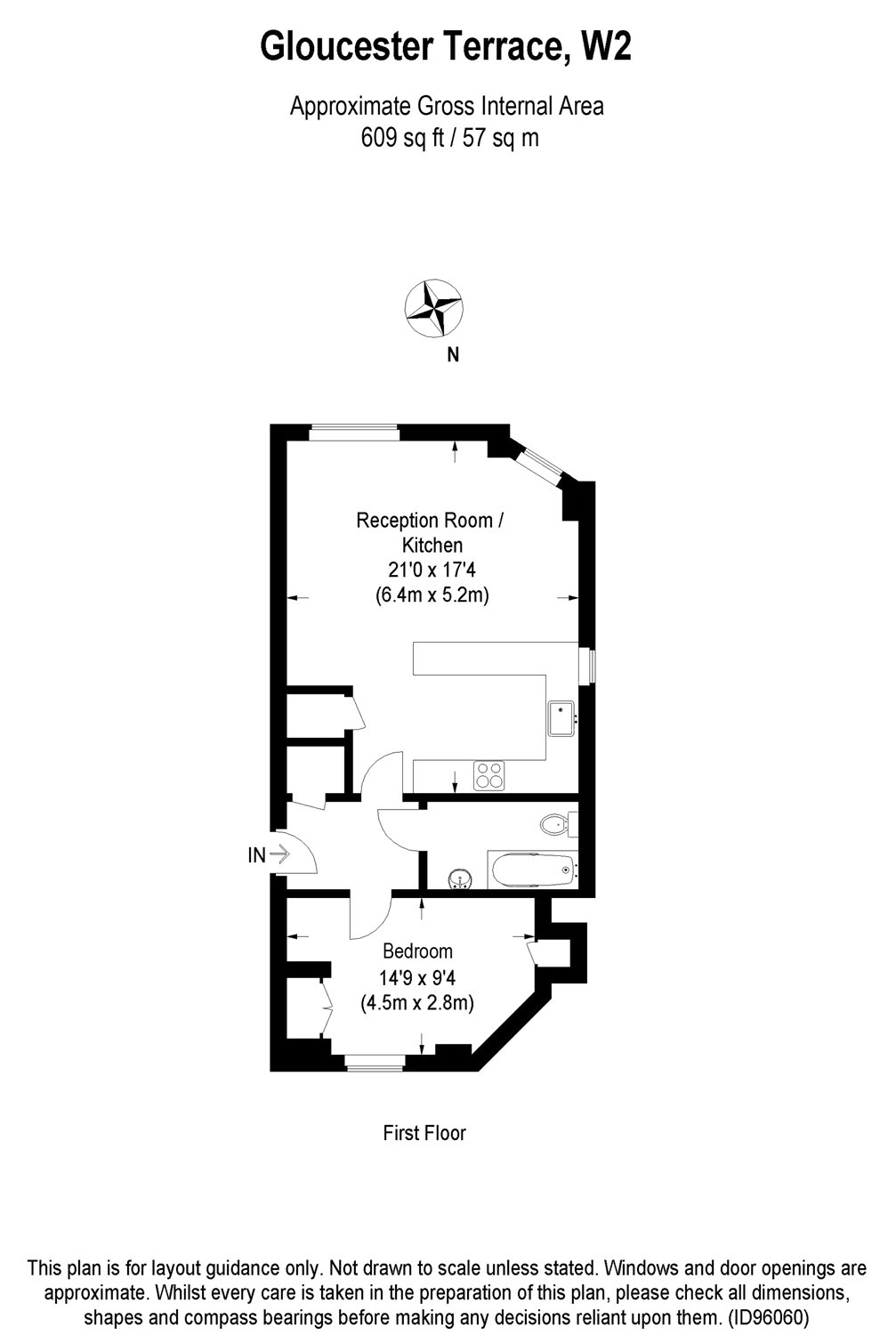 1 Bedrooms Flat to rent in Powell House, 8 Gloucester Terrace, London W2