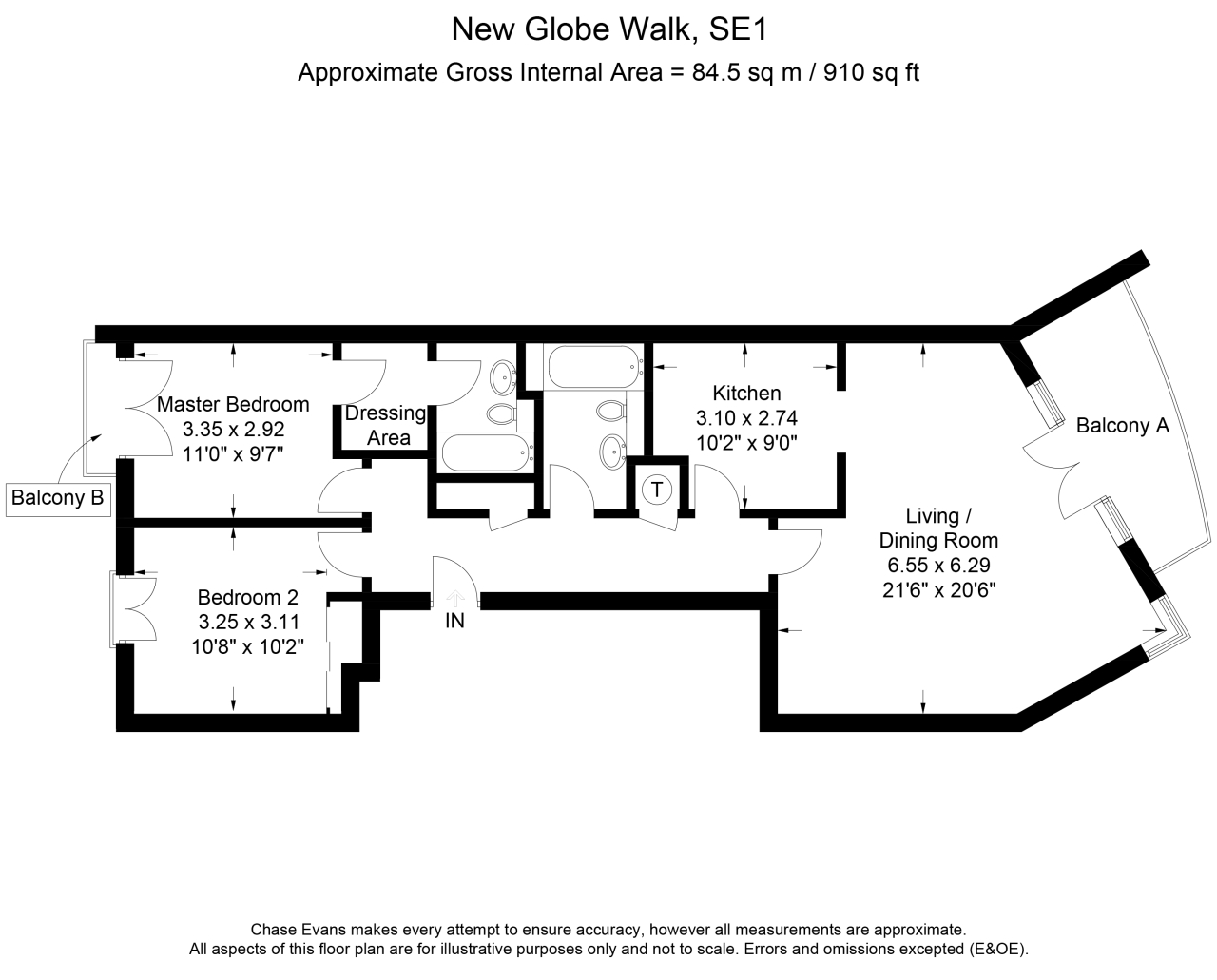 Flat 20,, Benbow House, Southwark floorplan