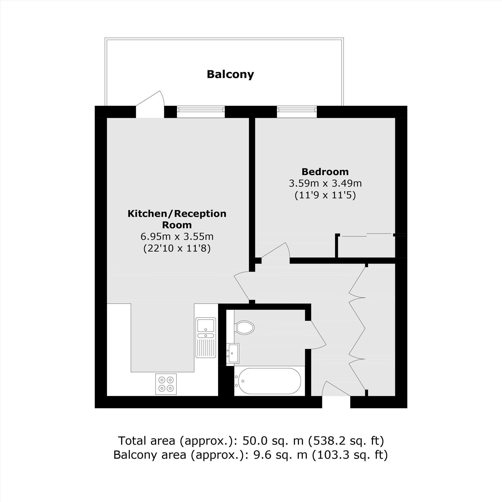 Flat 16 Wheatstone House, 650-654, Chiswick High Road, London floorplan
