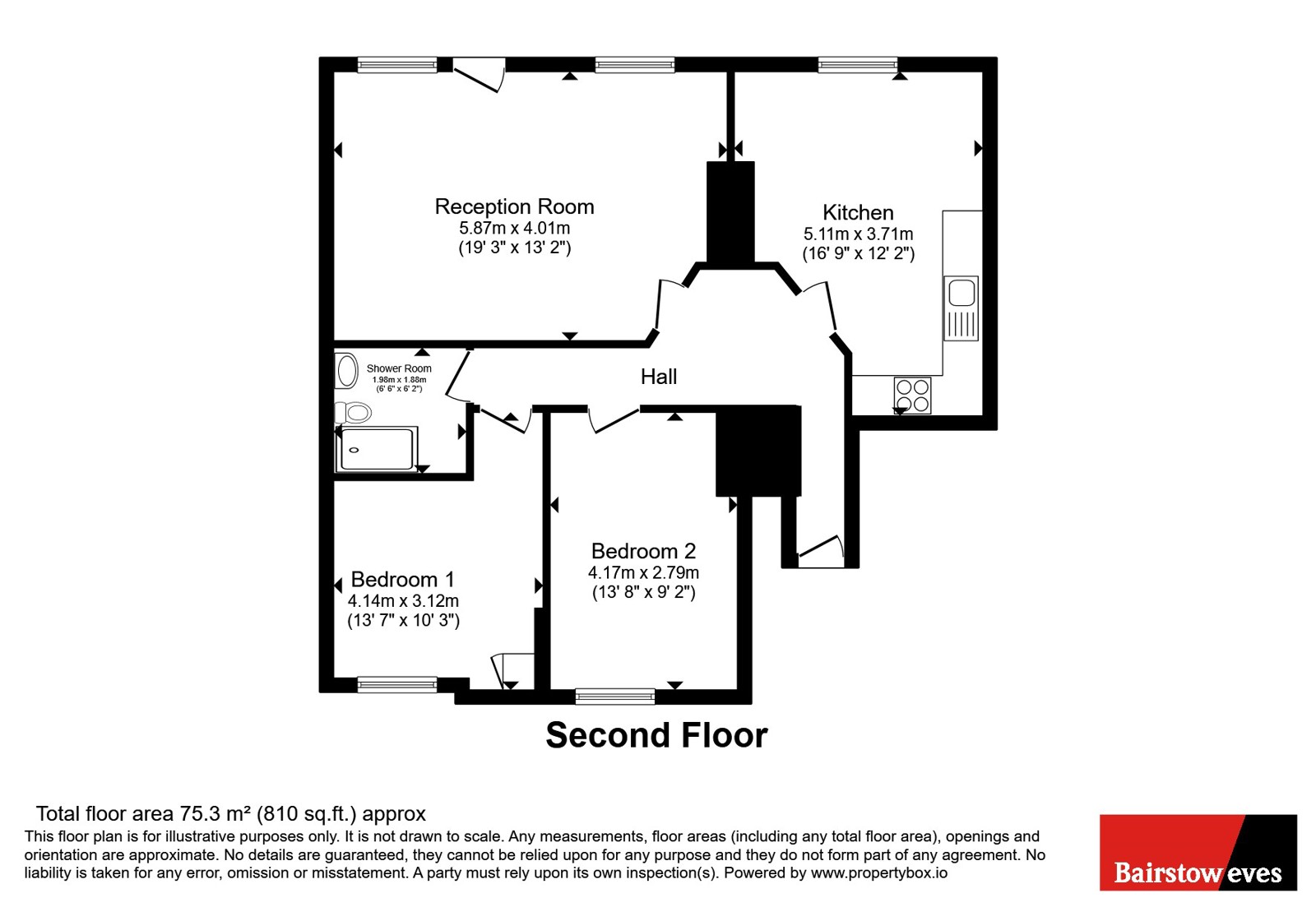 Flat 13, The Mews, 179-191, Gladstone Street, Nottinghamshire floorplan