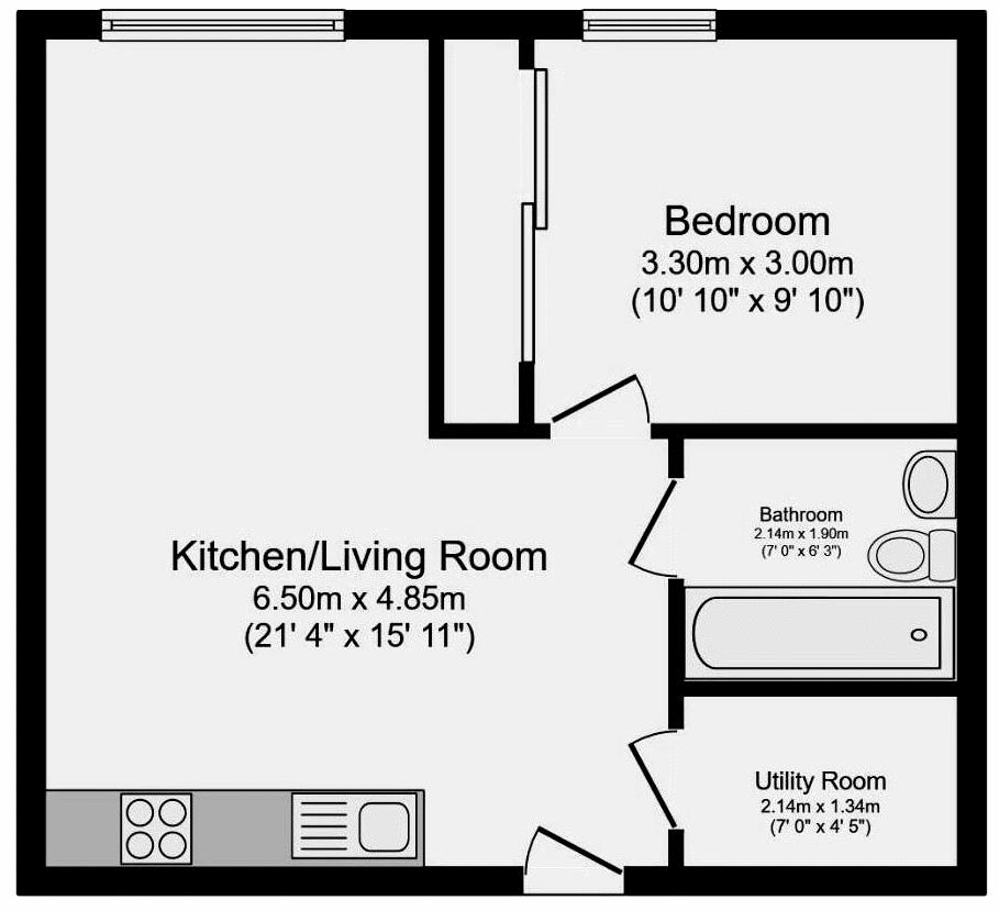 Flat 67 Milliners Wharf, 2, Munday Street, Manchester floorplan