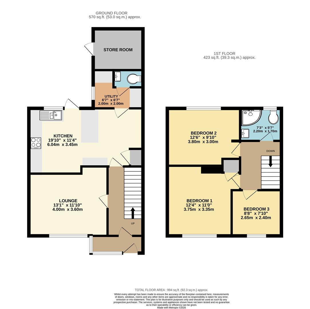 15, Kirkfield Road, WITHERNSEA floorplan