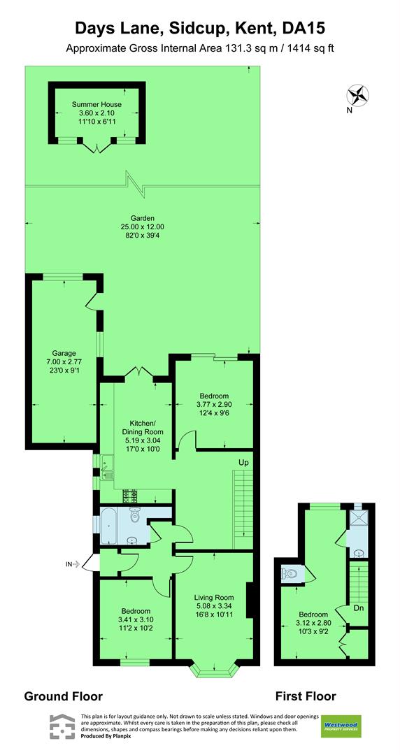 176, Days Lane, Sidcup floorplan