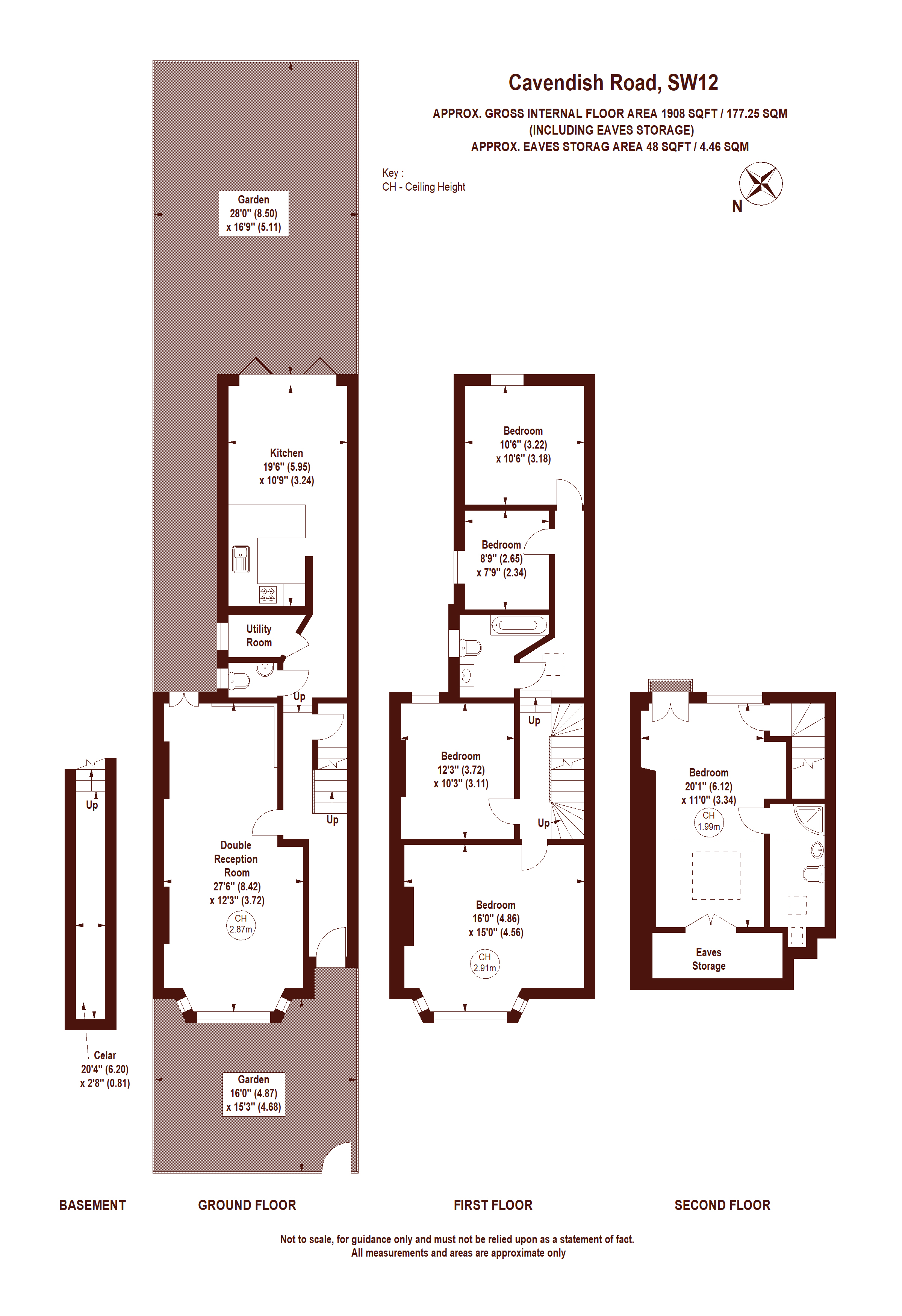 Cavendish Road, Clapham South, London SW12, 5 bedroom terraced house for sale 64508886