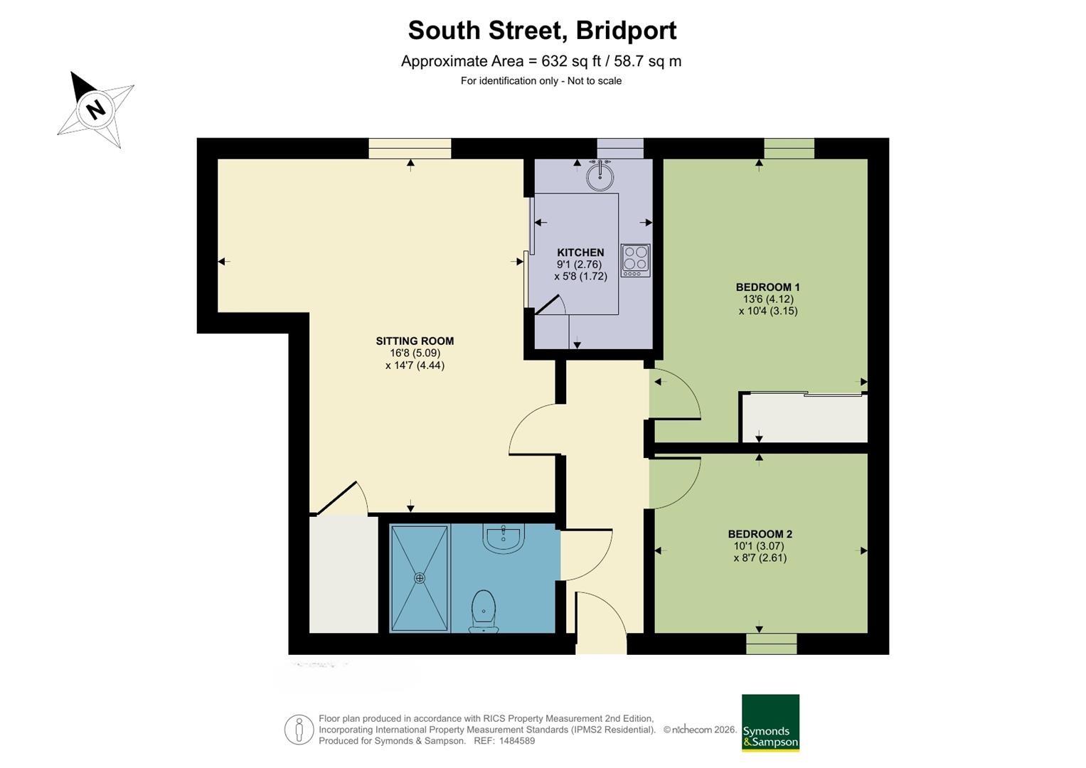 Flat 12, Folly Mill Lodge, South Street, Bridport floorplan