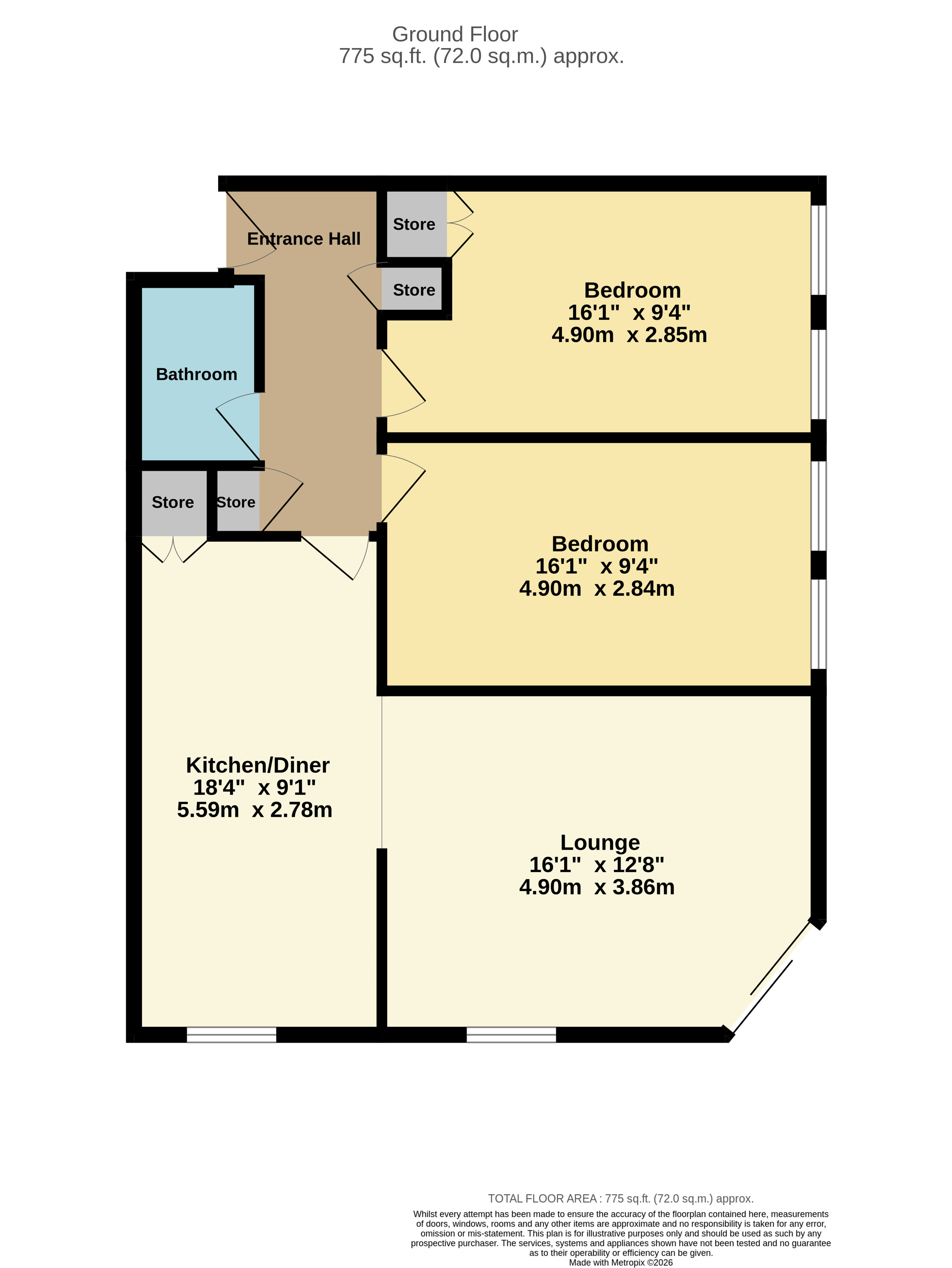 Flat 17, Berrow Lodge,, Clarence Road East, Somerset floorplan