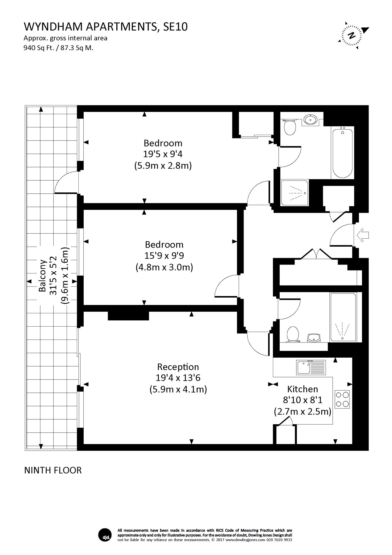 2 Bedrooms Flat to rent in Wyndham Apartments, 65 River Gardens Walk, London SE10