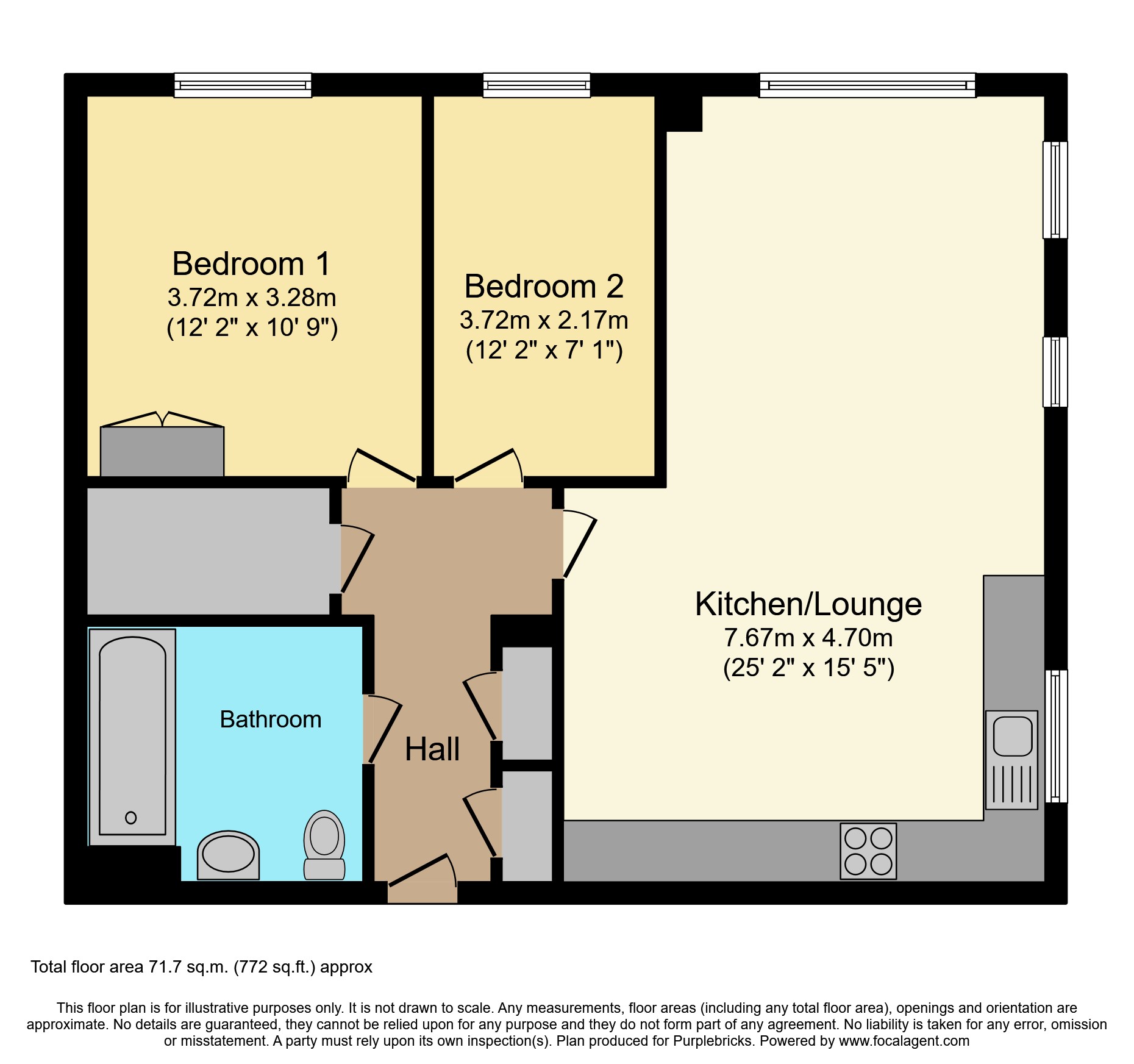 96 Flat 2, Hawley Drive, West Malling floorplan