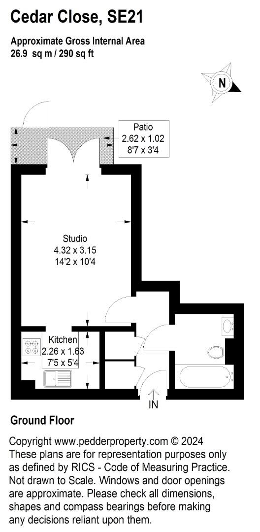 38, Cedar Close, London floorplan