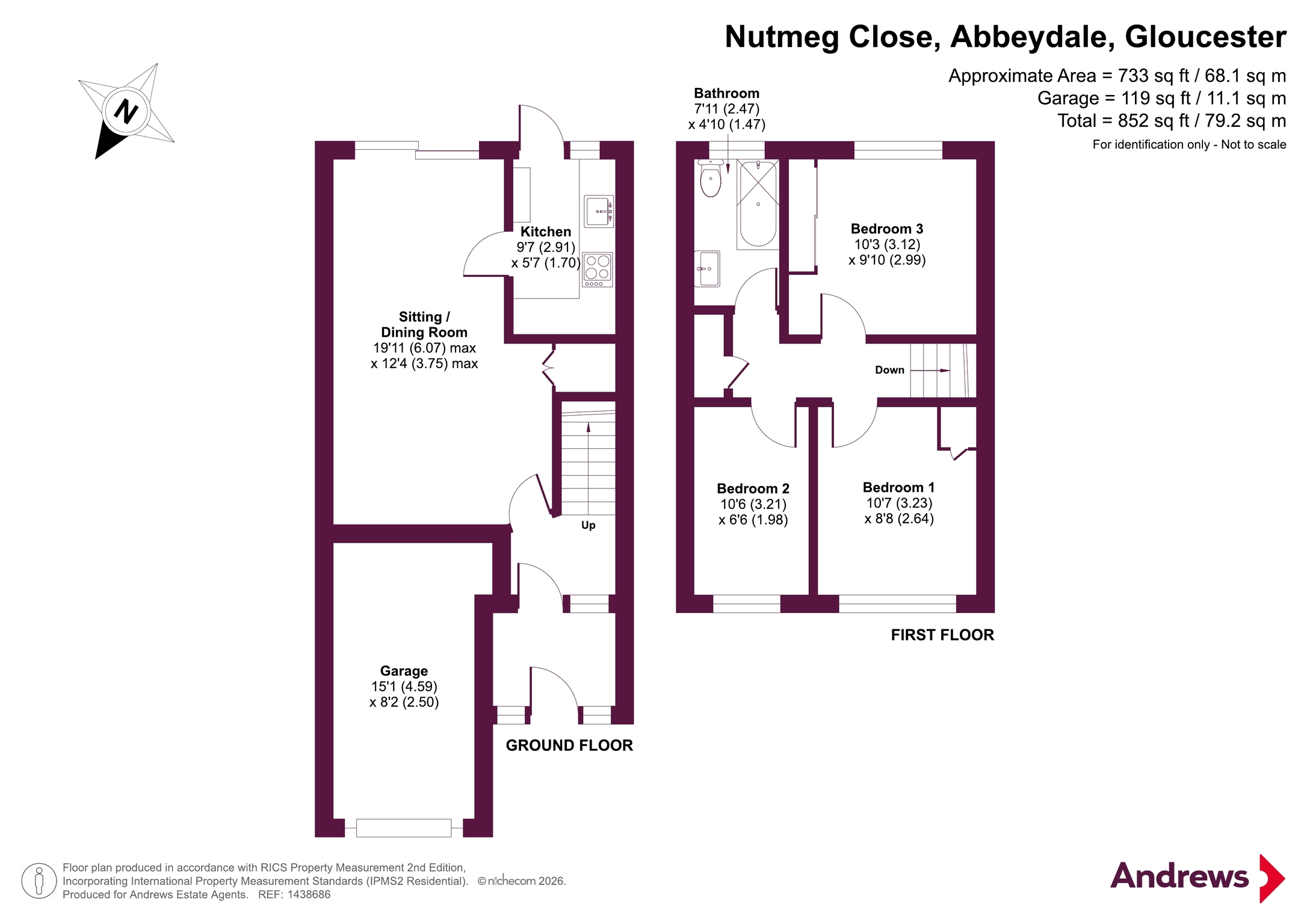 5, Nutmeg Close, Gloucester floorplan