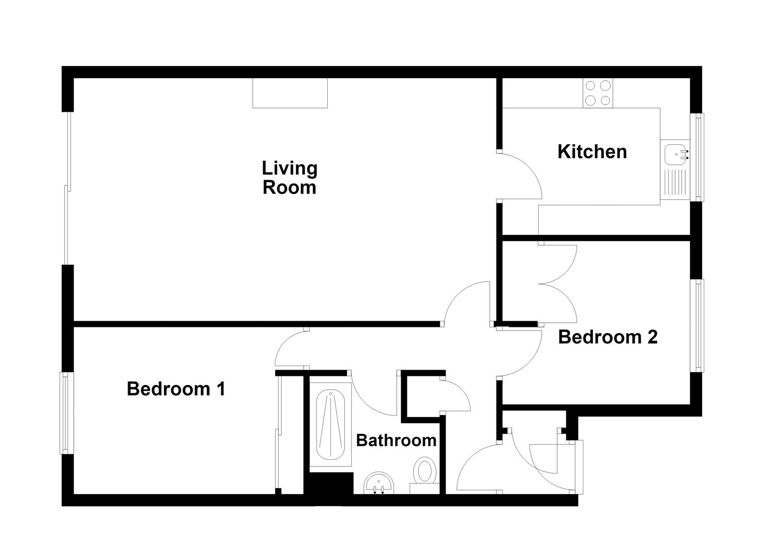 Flat 8 Marina View, 29, Park Road, Swanage floorplan