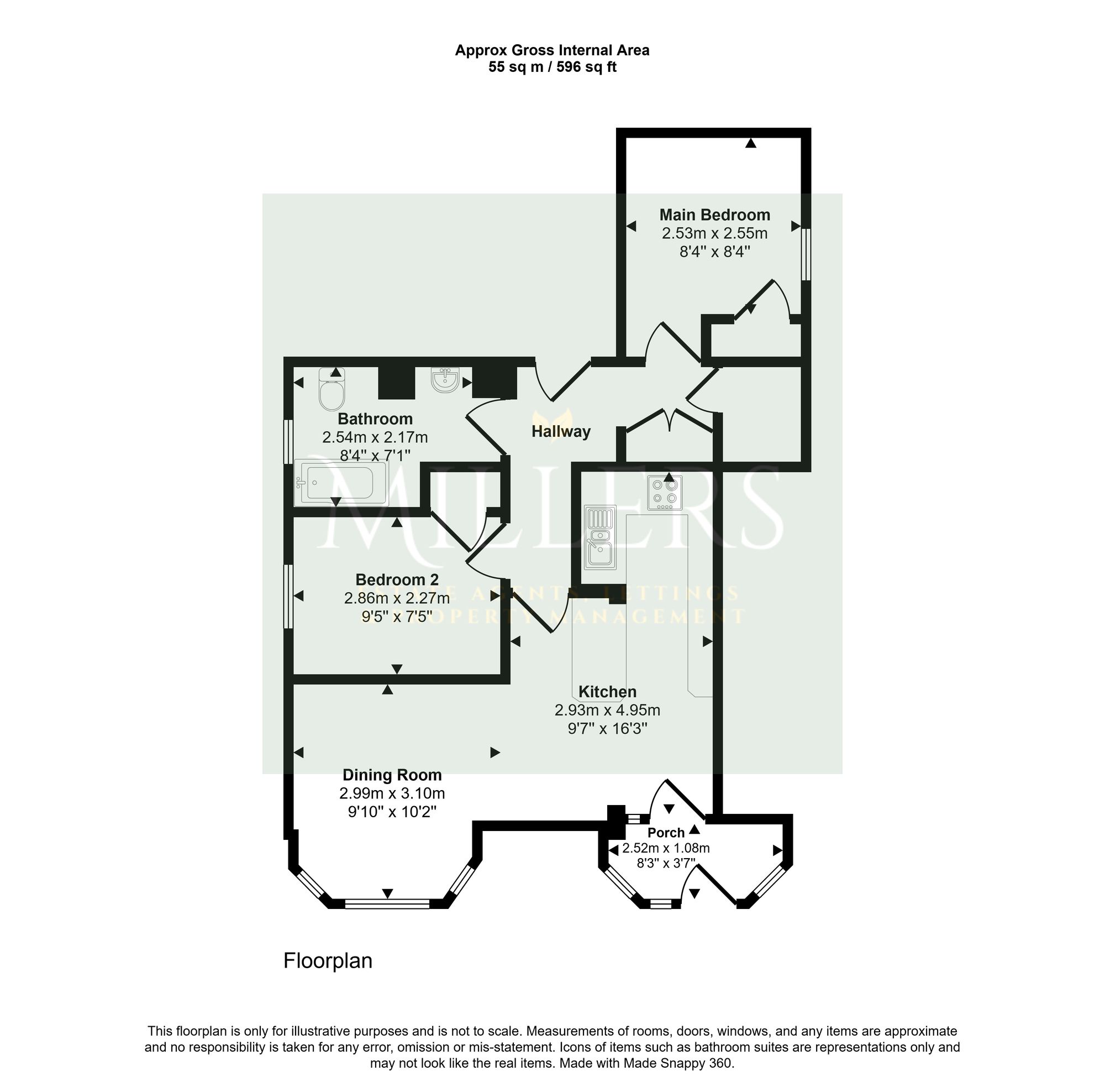 Flat 7, Surrey House, Cromer floorplan