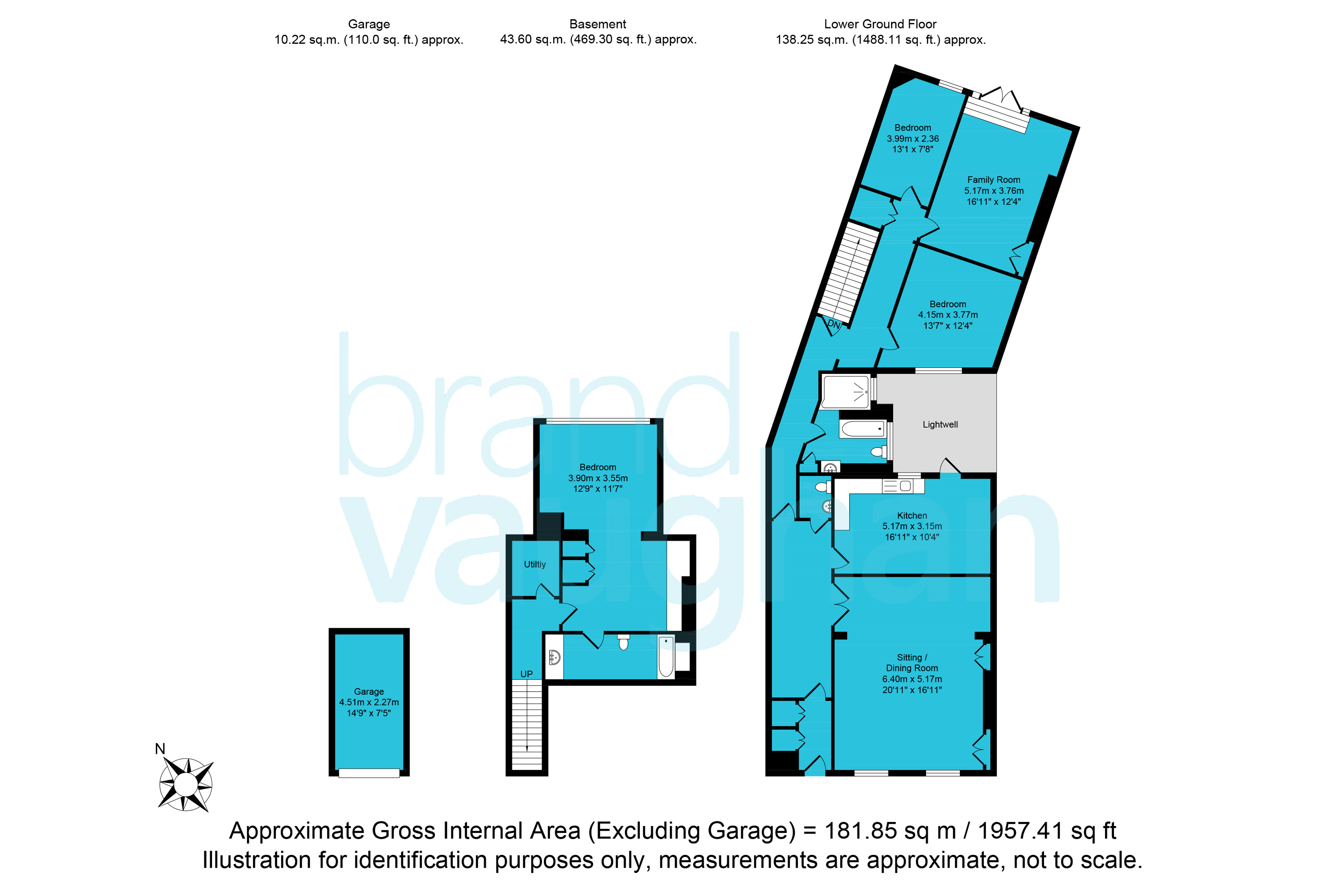 Basement Flat, 17A,, Lewes Crescent, East Sussex floorplan