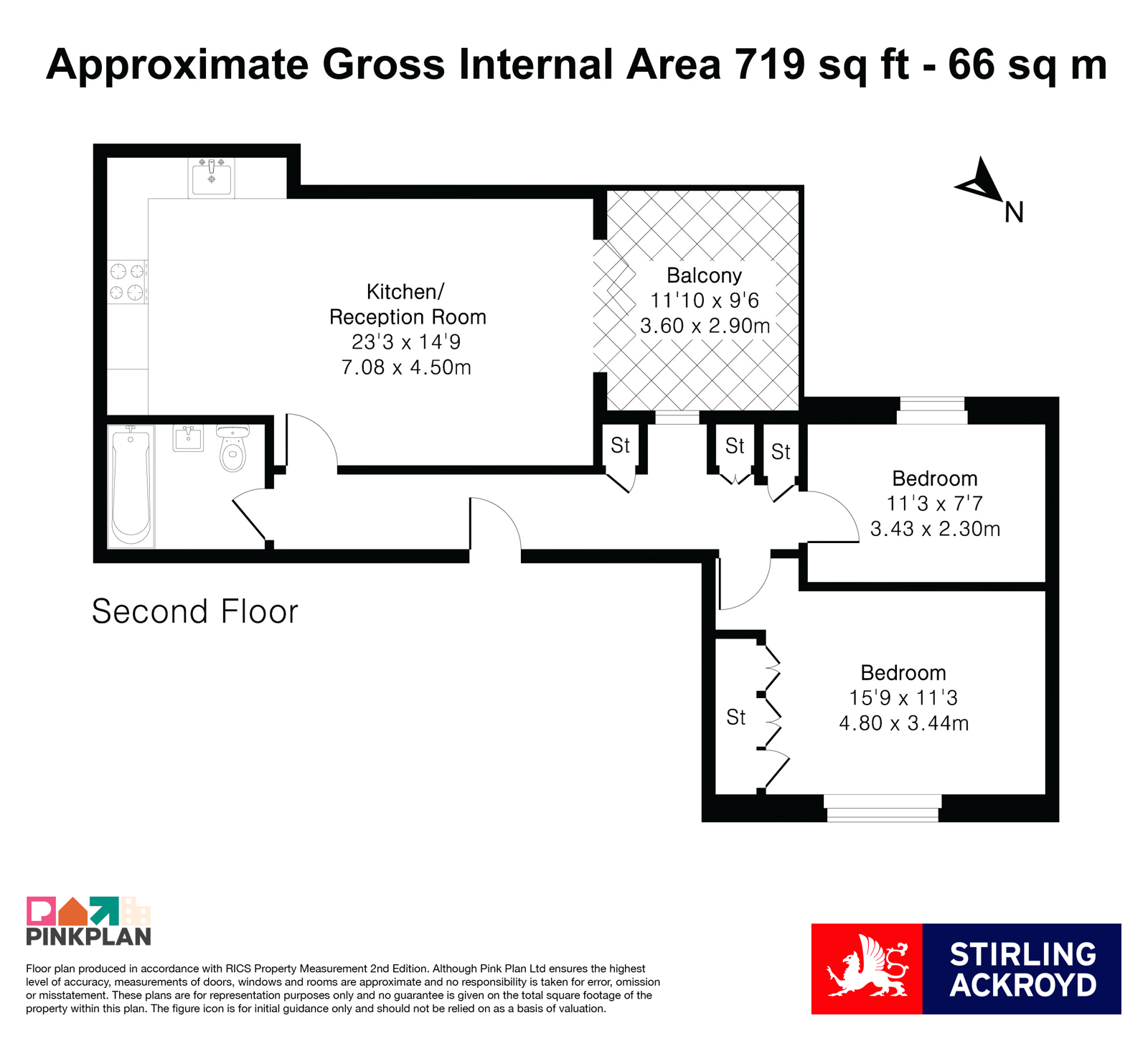 Flat 4, 89, Parnell Road, London floorplan