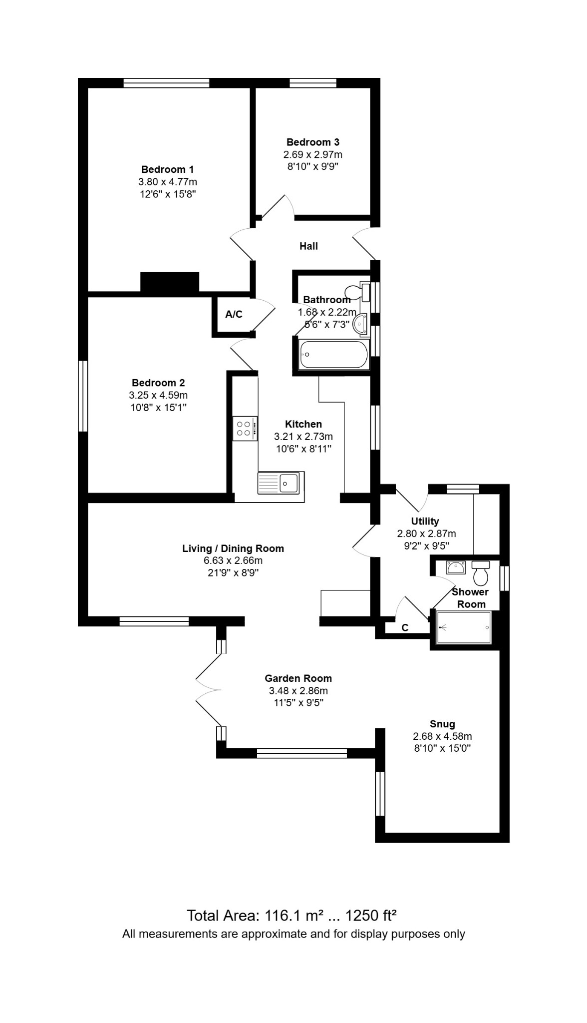 Evergreen, 37 The Wroe, Wisbech floorplan