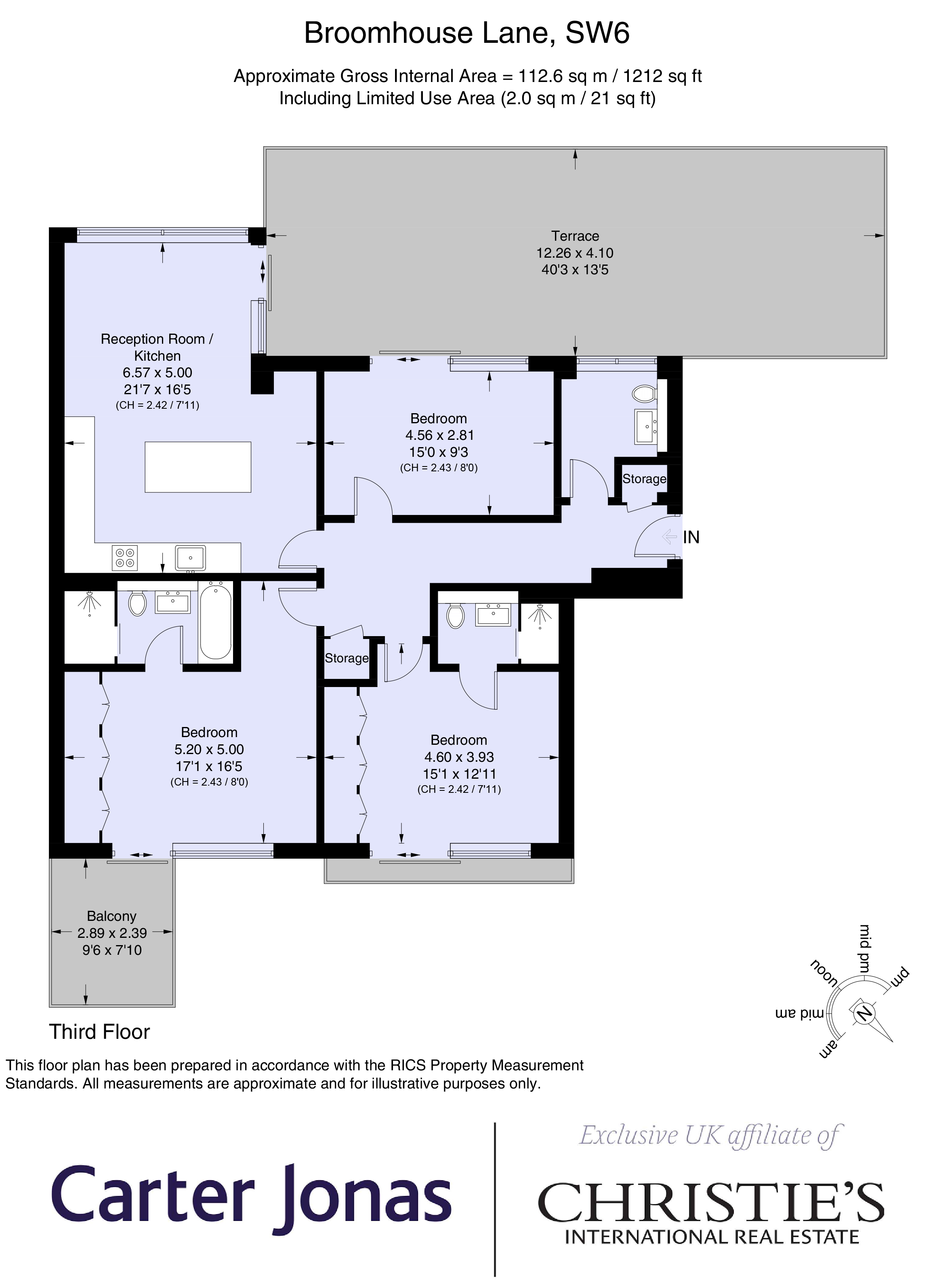 Flat 3.2, 29, Broomhouse Lane, London floorplan