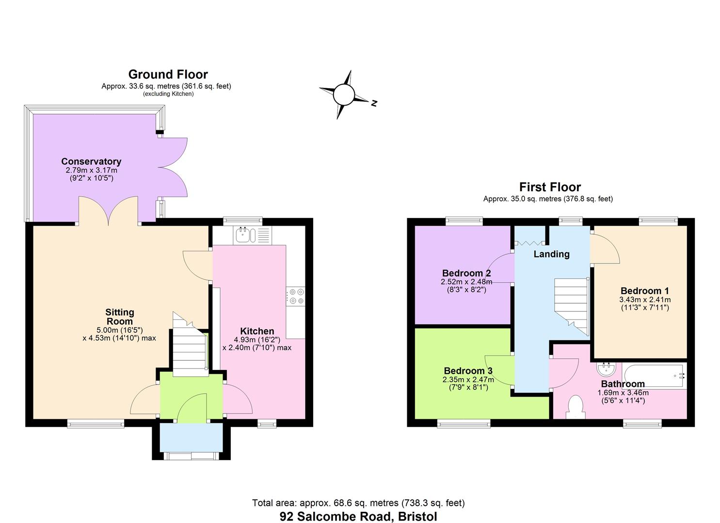 92, Salcombe Road, Bristol floorplan