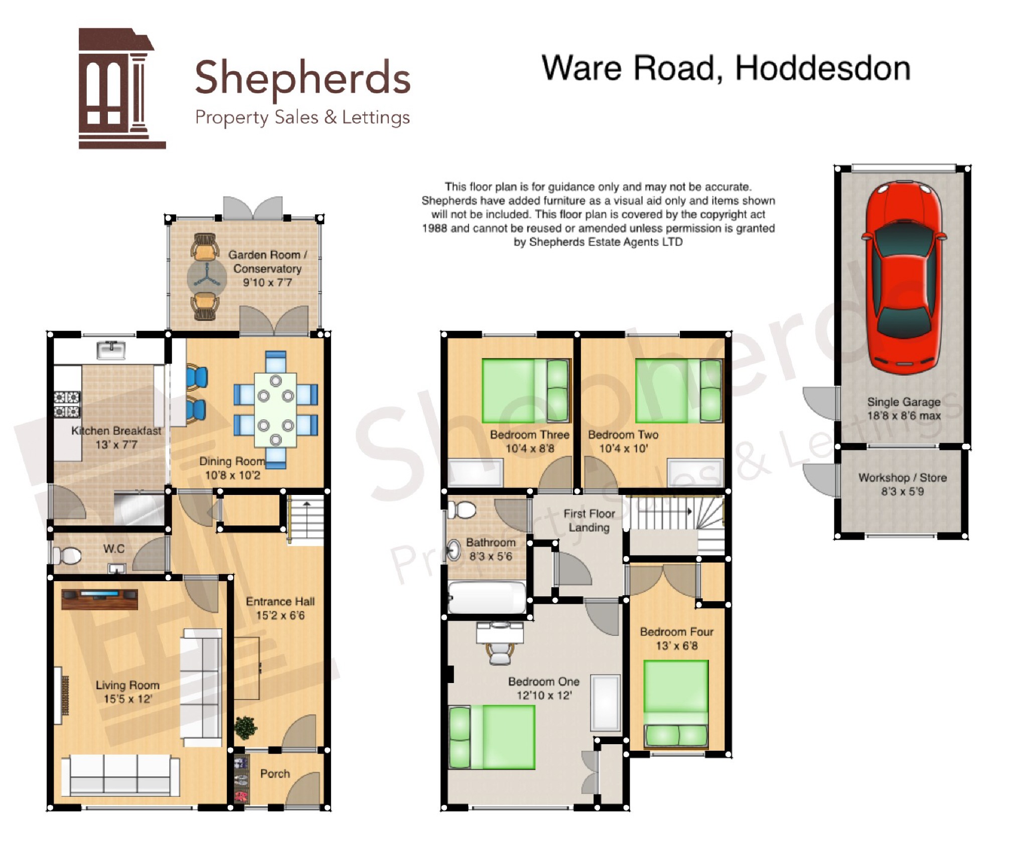 4 Bedrooms Semi-detached house for sale in Ware Road, Hoddesdon, Hertfordshire EN11