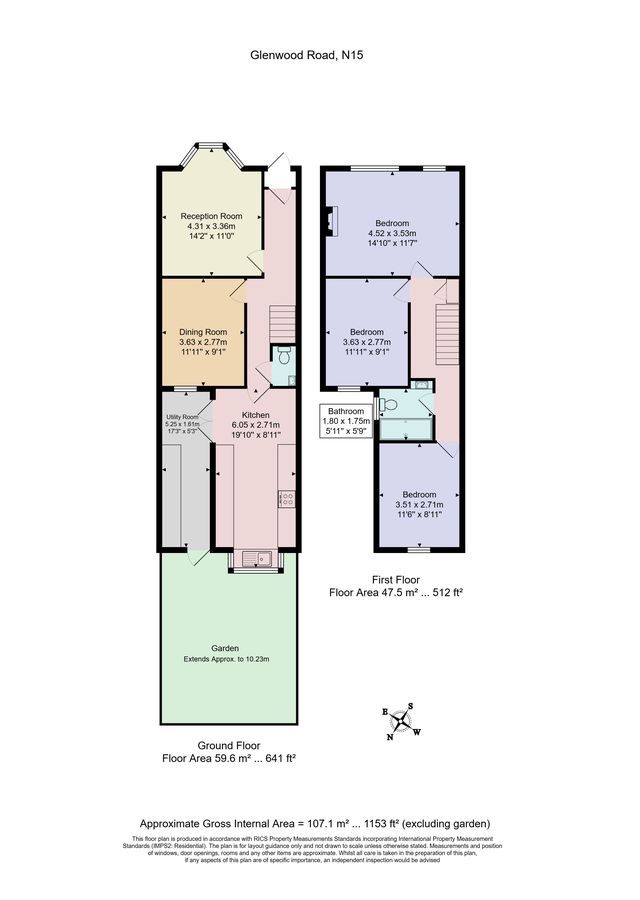 57, Glenwood Road, London floorplan