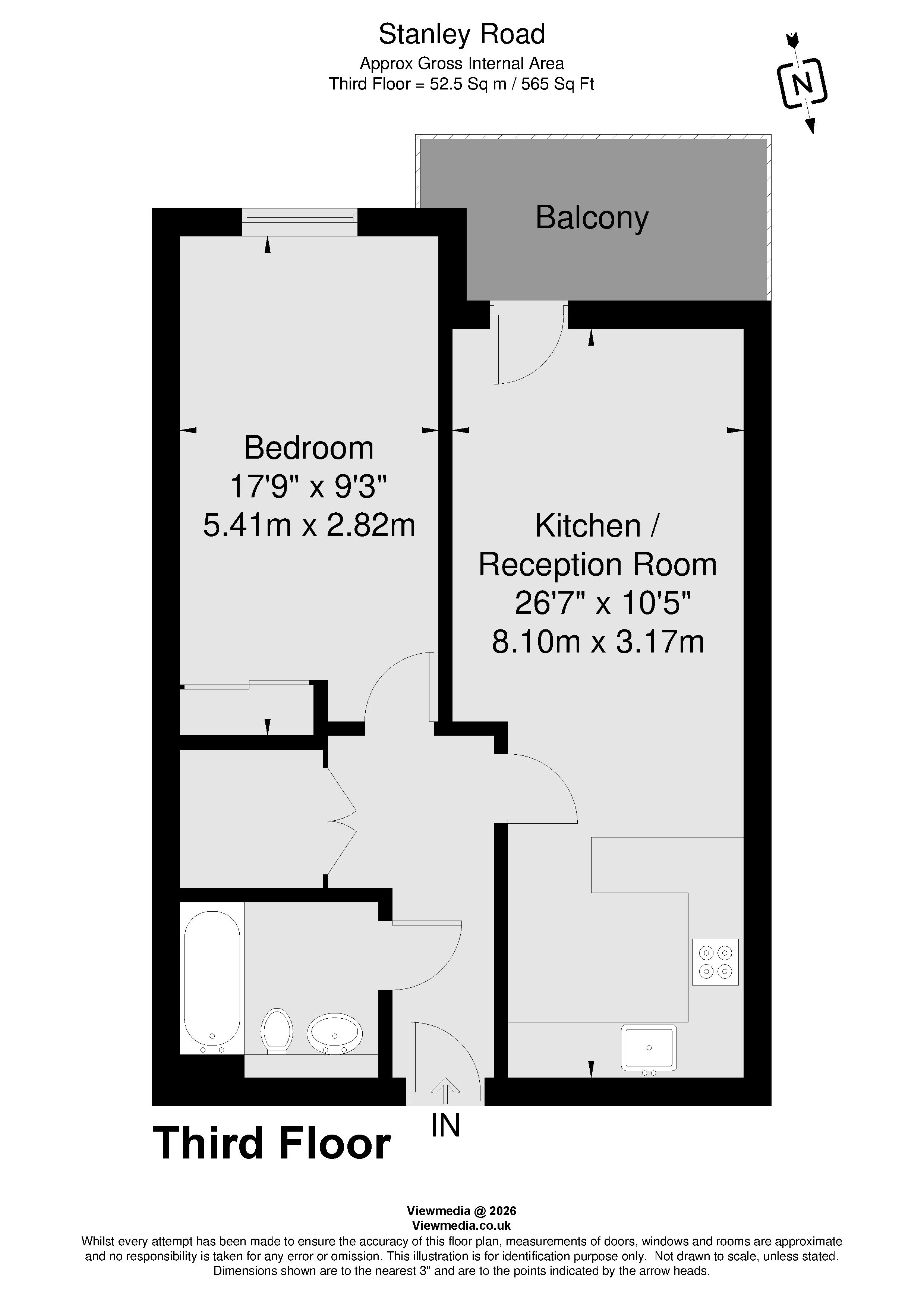 Flat 19, 2, Stanley Road, London floorplan